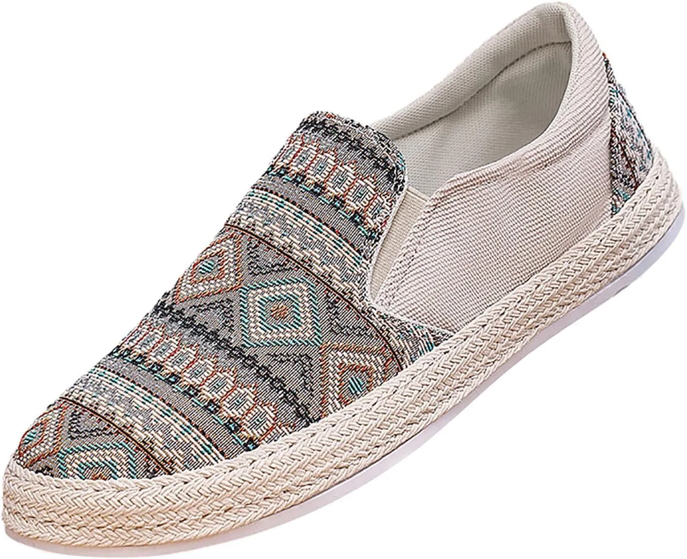2022 Men's New Spring and Autumn Fisherman's Shoes Canvas Thick Soled Slip On Mens Slip on Shoes Casual Summer Mesh