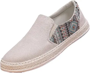 2022 Men's New Spring and Autumn Fisherman's Shoes Canvas Thick Soled Slip On Mens Slip on Shoes Casual Summer Mesh