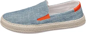 2023 Summer Men's Lazy Linen Casual Shoes Korean Students with A Straw Woven Board Shoes Men Casual Men Shoes Size 13