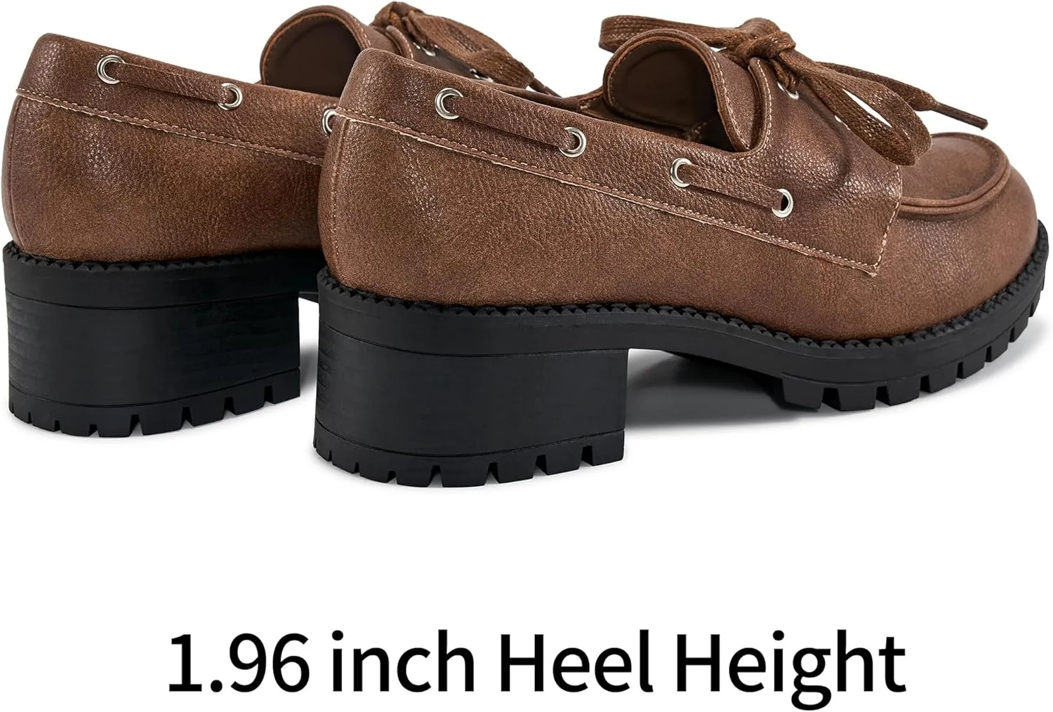 Ablanczoom Oxford Shoes for Women: Lace Up Women's Platform Chunky Loafers with Lug Sole - Dress Shoes for Work Business