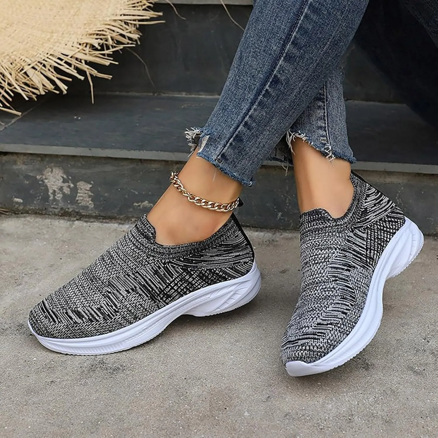 All Black Womens Running Shoes Zapatos Confortables Para Mujer Workout Shoes for Women Black and White Womens Tennis Shoes 7.5 Lace Up Zapatos Comodos