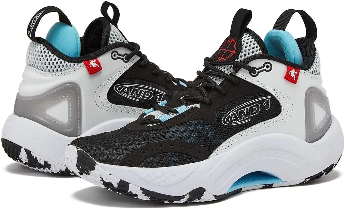 AND1 Girls & Boys Basketball Shoes, Boys High Top Sneakers, Size Little Kid 1 to Big Kid 7 - Cool Basketball Shoes for Kids and Youth