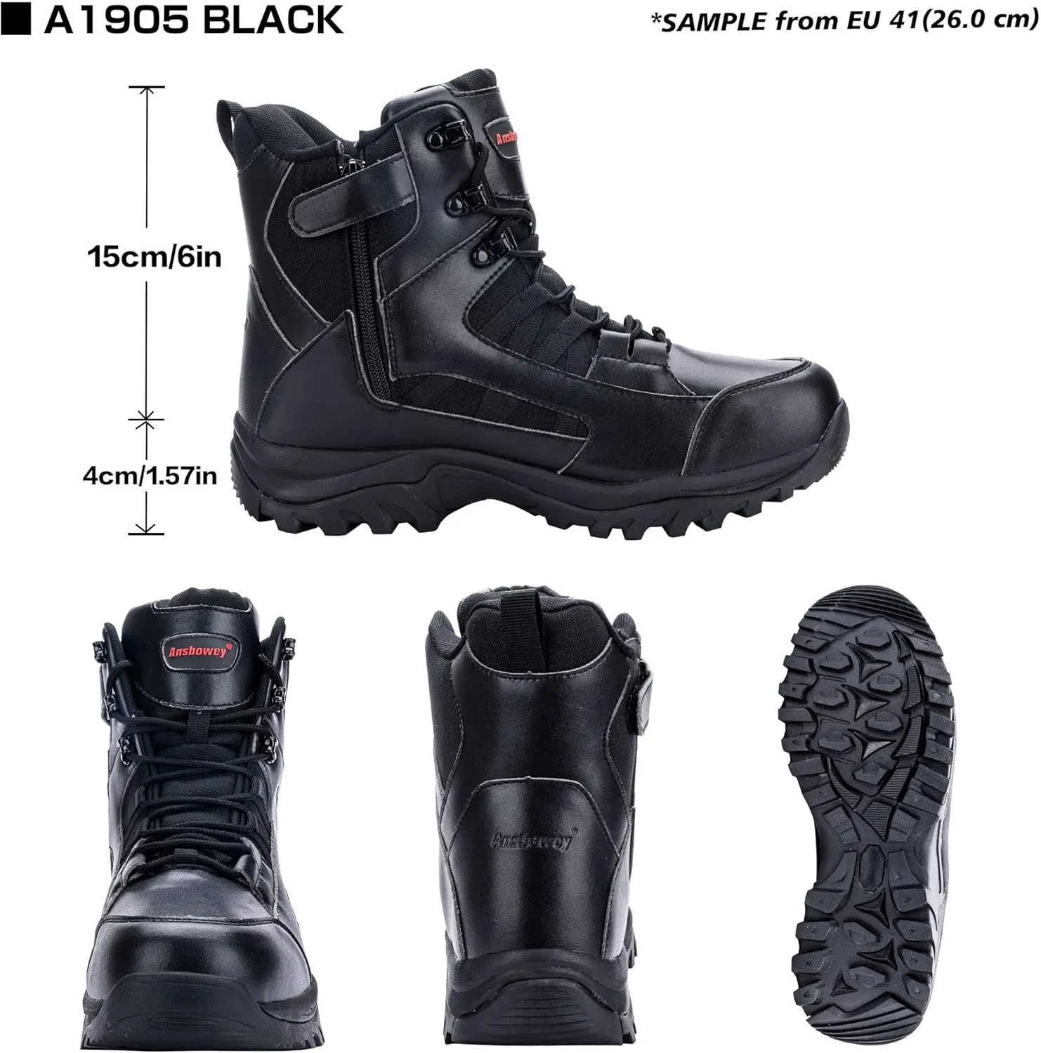 Ansbowey Men's Military Tactical Boots Lightweight Outdoor Jungle Hiking Boots