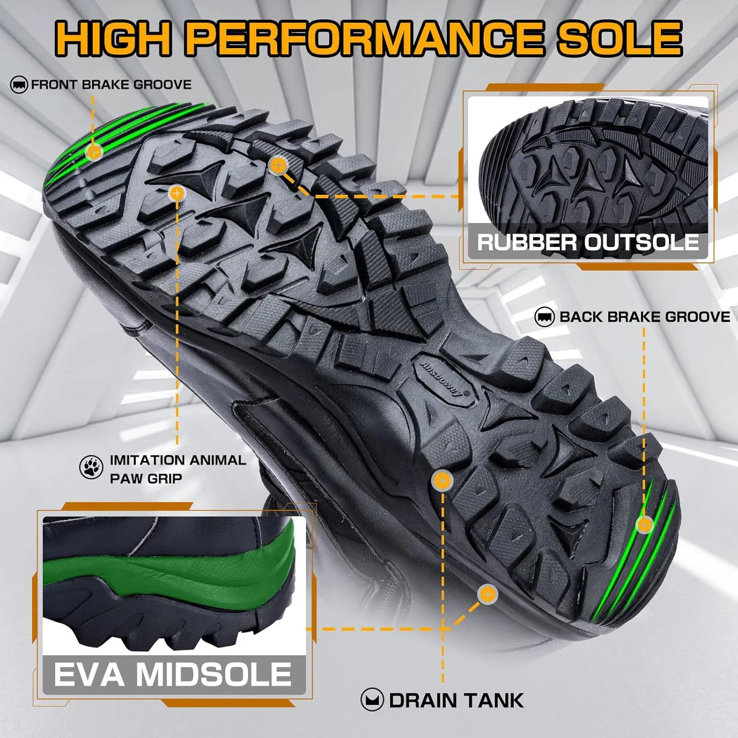 Ansbowey Men's Military Tactical Boots Lightweight Outdoor Jungle Hiking Boots