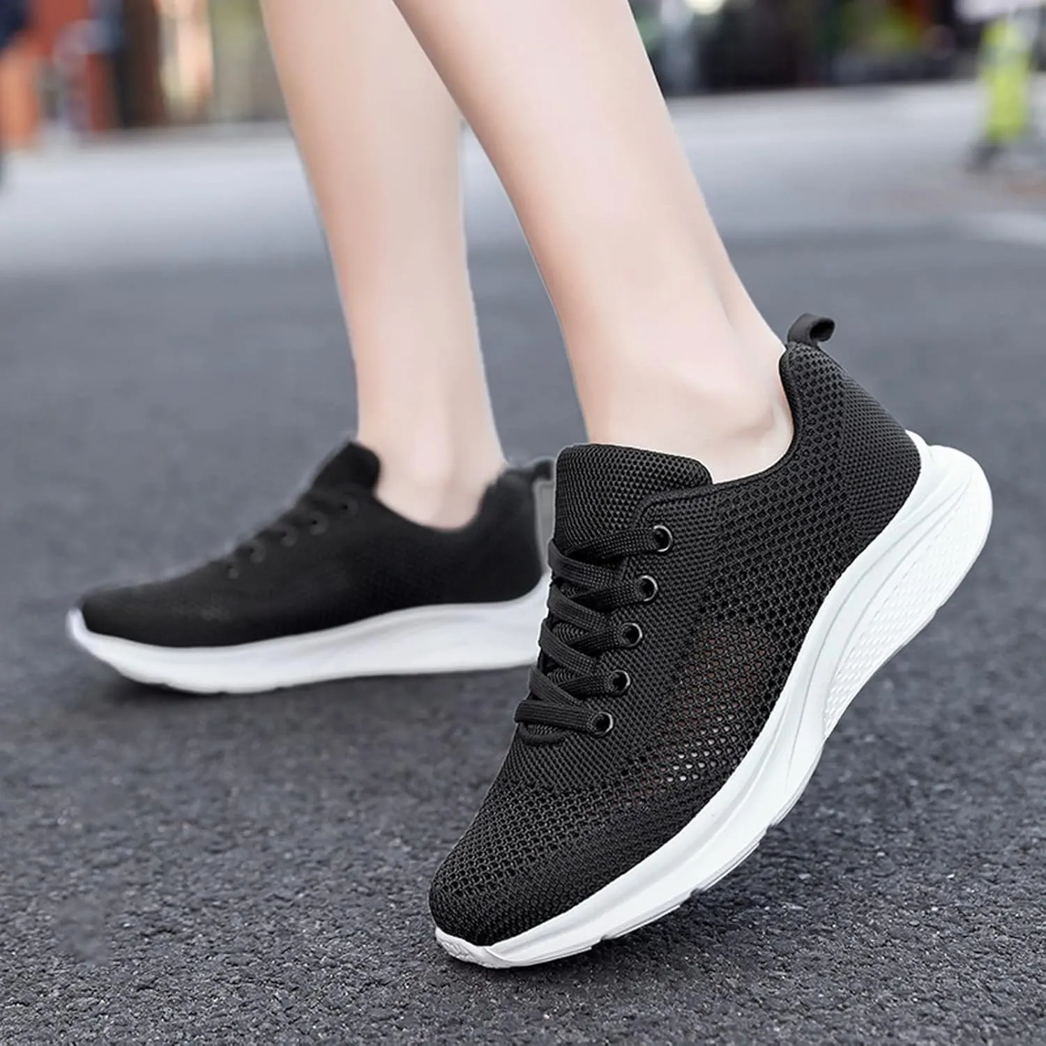 Black High Top Sneakers for Women Comfortable Women's Non Slip Work Shoes Wide Width Black Sneakers for Women Black Casual Sneakers for Women 2023 Zapatos Cerrados De Vestir OrtopéDicos para Mujer
