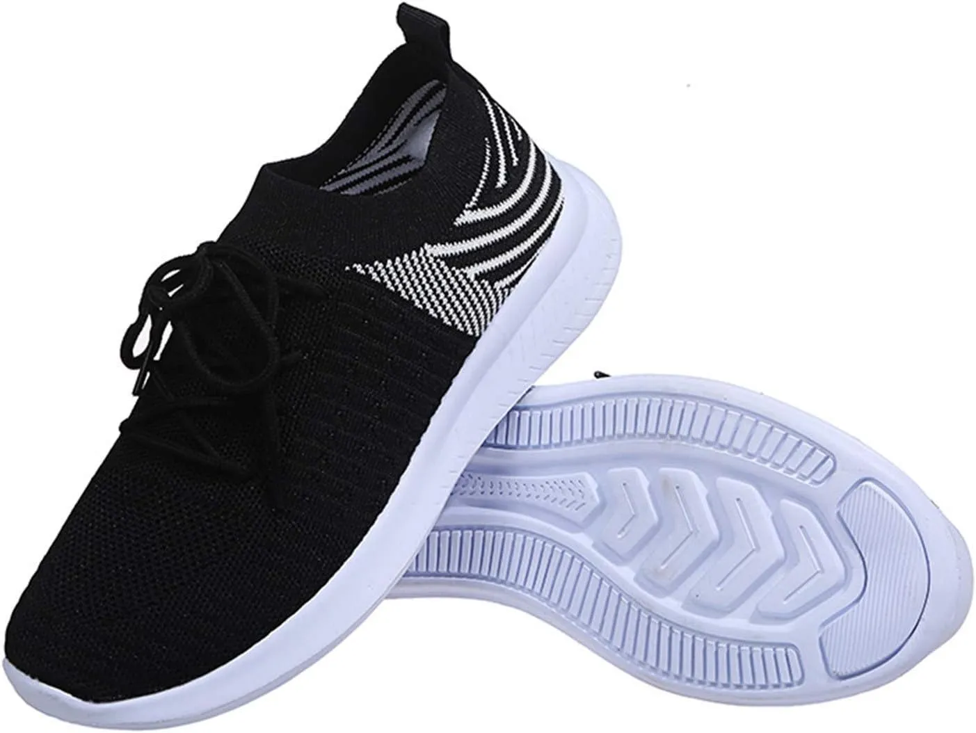 Black Running Sneakers for Women Slip Resistant Women's Black Work Shoes Size 9 Black Lace Up Workout Shoes Women Wide Width Platform Sneaker for Women Sneakers Slip On Zapatos Comodos Para Mujer
