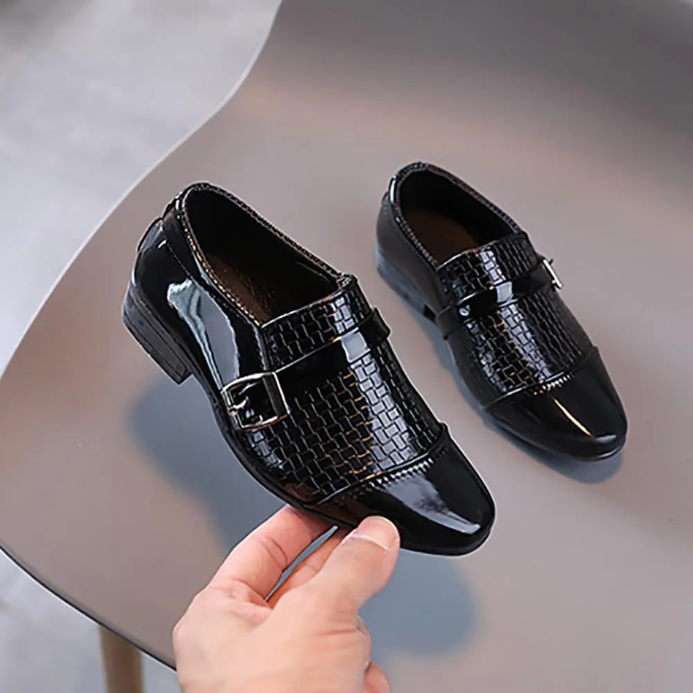 Boys Classic PU Leather School Uniform Oxfords Casual Dress Shoes Loafers Flats