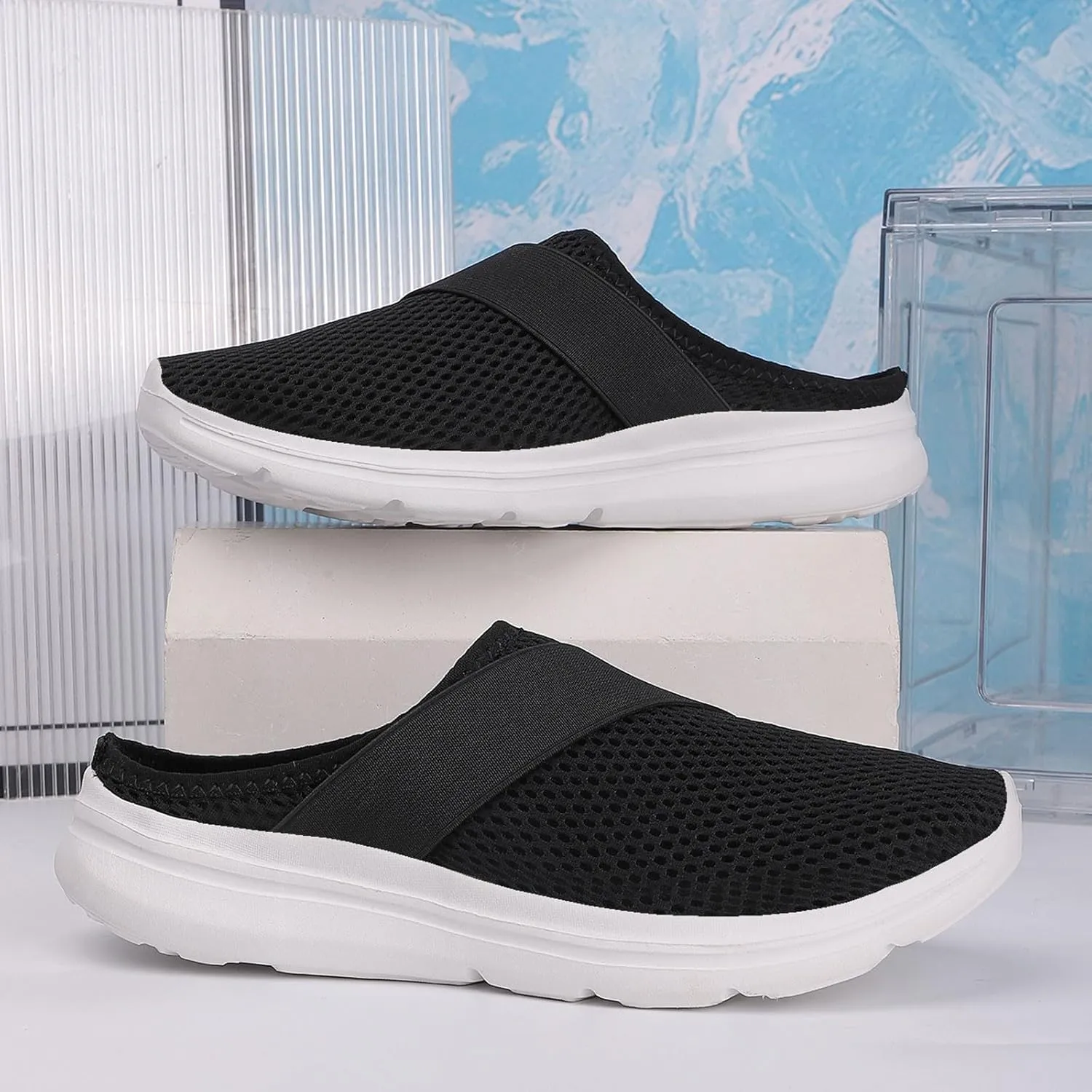 Breathable Slip On Shoes for Men Breathable Casual Comfortable Walking Sneaker Convenient Elderly Slip On Shoes