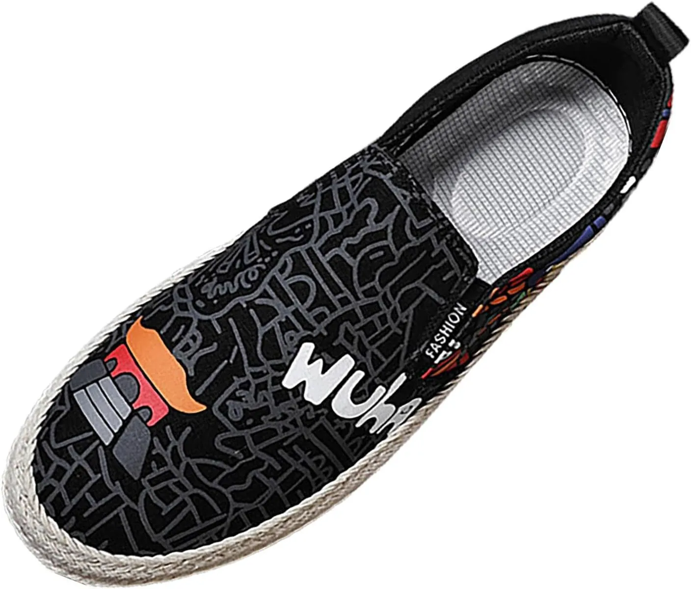 Canvas Men's Shoes Spring and Autumn Breathable Casual Flat Shoe Cover Wearing Linen Casual Cat Shoes for Men Casual