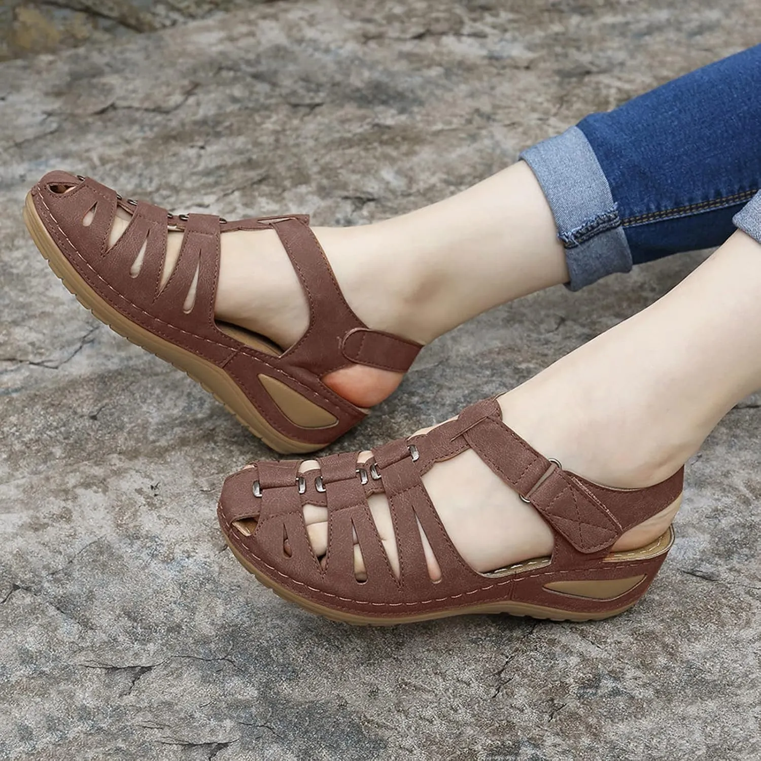 Casual Boat Loafers Shoes for Women Lightweight & Breathable Slip on Square Toe Comfortable Office Work Shoes