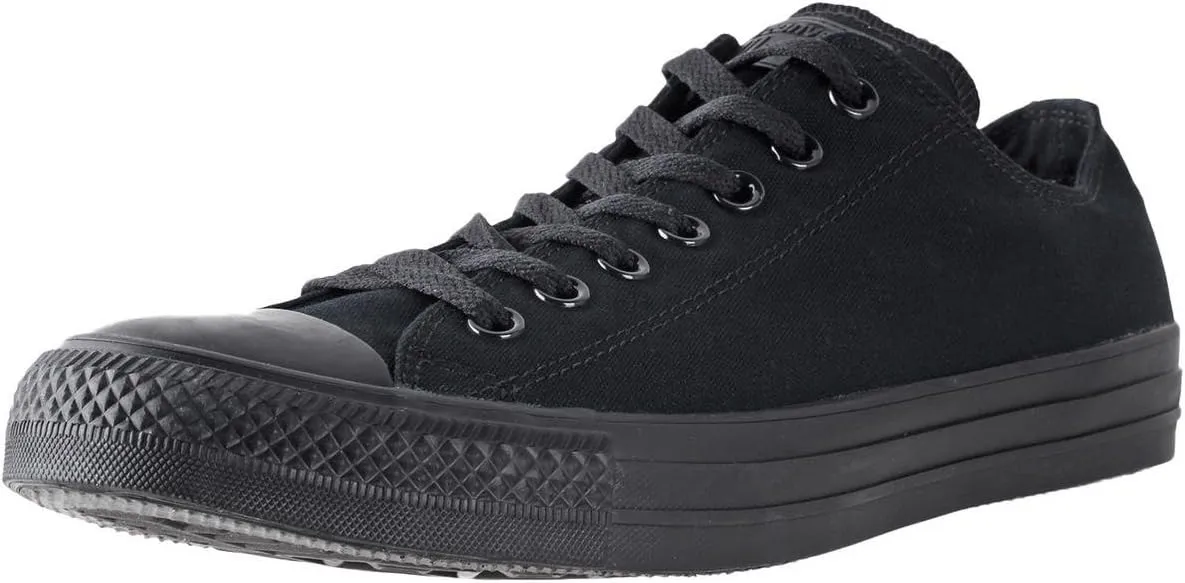 Converse Chuck Taylor All Star Core Ox, Black Monochrome, 12.5 Women/10.5 Men