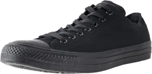 Converse Chuck Taylor All Star Core Ox, Black Monochrome, 12.5 Women/10.5 Men
