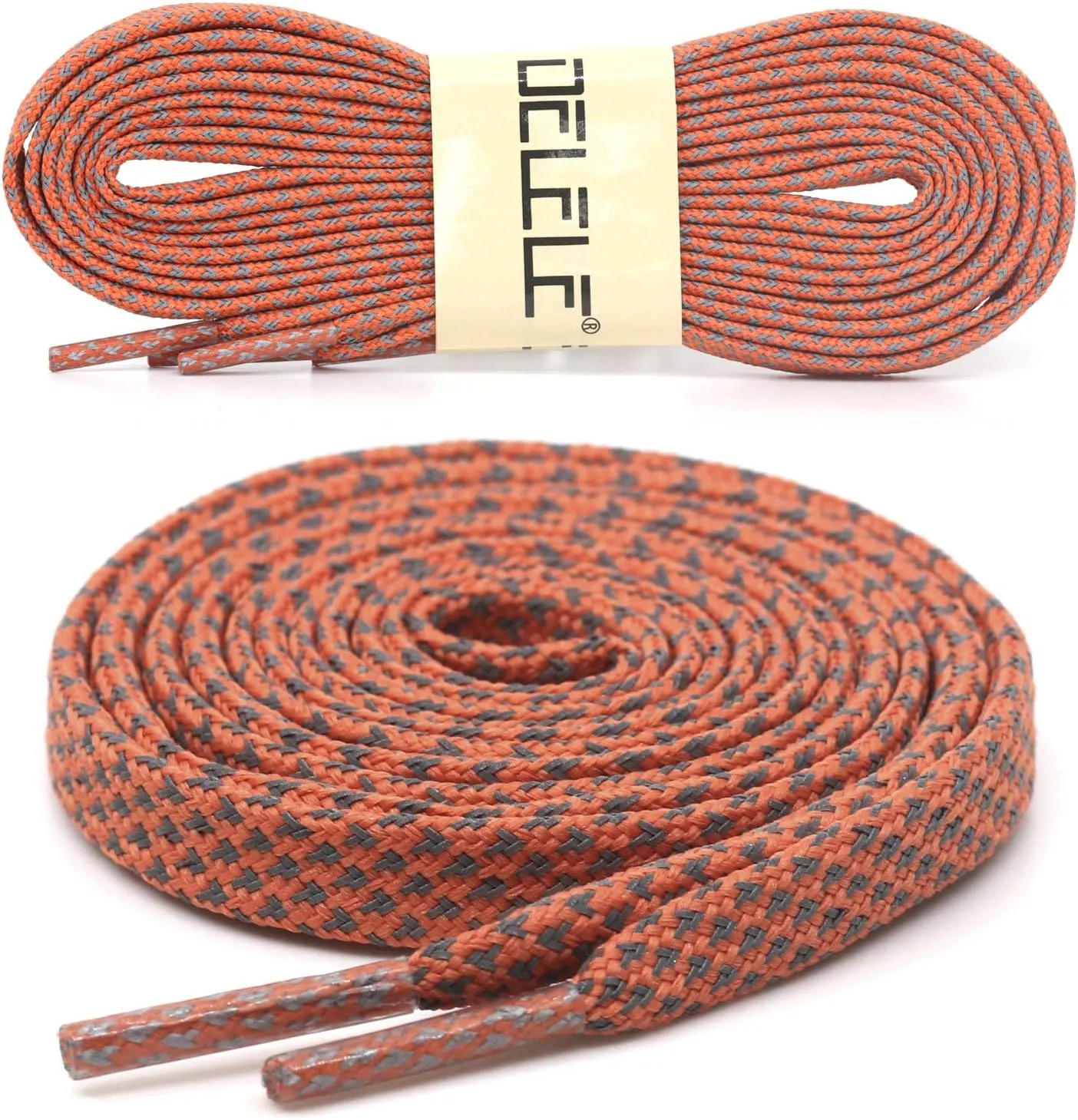 DELELE 2 Pairs Reflective Shoelace Flat Safety Laces for Shoes Sneakers Boots