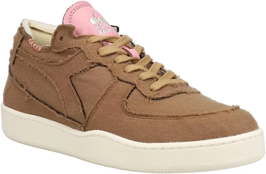 Diadora Mens Mi Basket Row Cut Italy Valdilana Lace Up Sneakers Shoes Casual - Brown