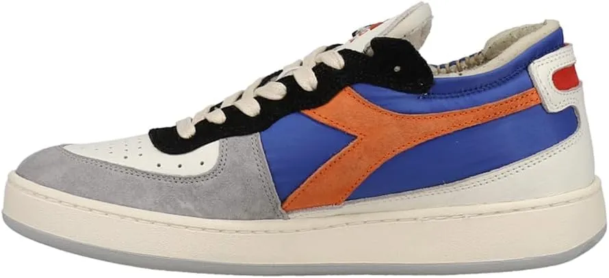 Diadora Mens Mi Basket Row Cut Milk Breakfast Lace Up Sneakers Shoes Casual - Grey, Multi