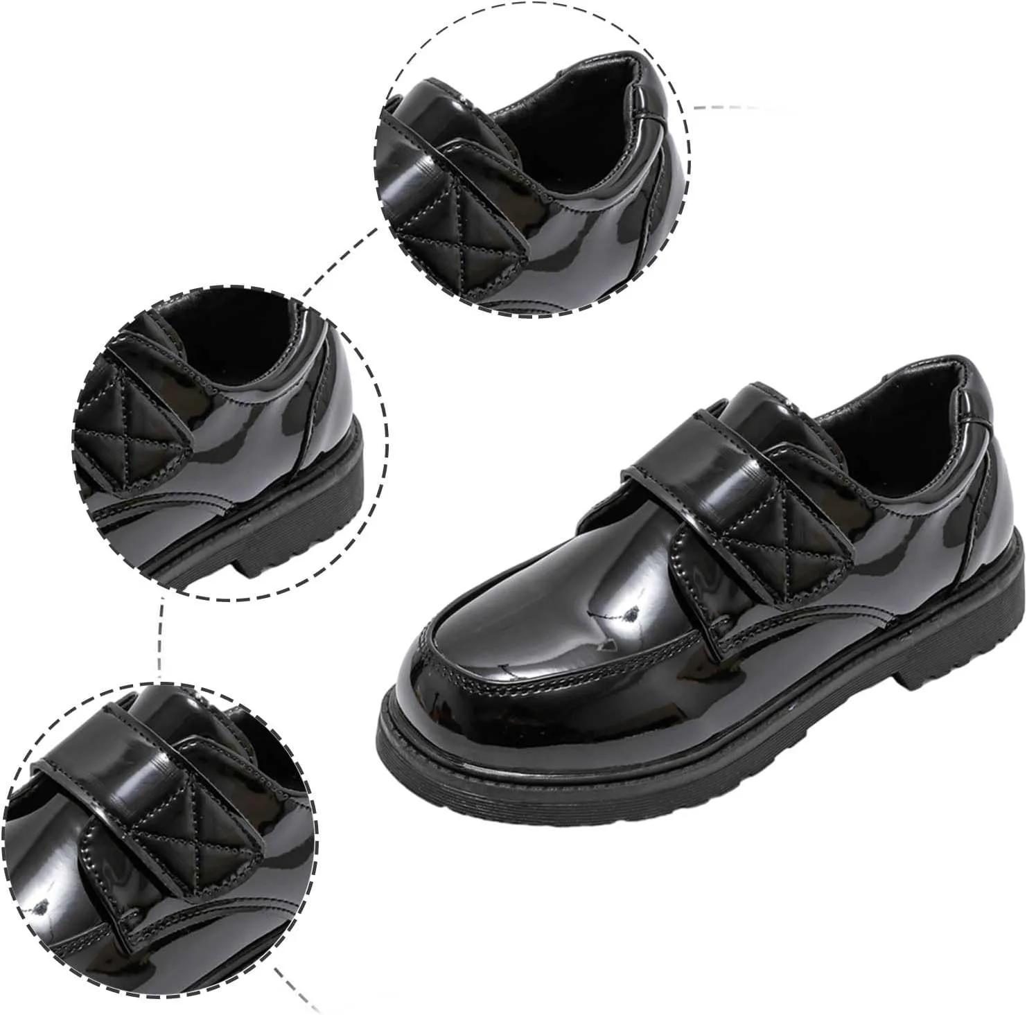 Dress Shoes for Boys Toddler Kids British Style School Shoes Dressy Glossy Leather Shoes Stage Oxfords Wedding Loafer