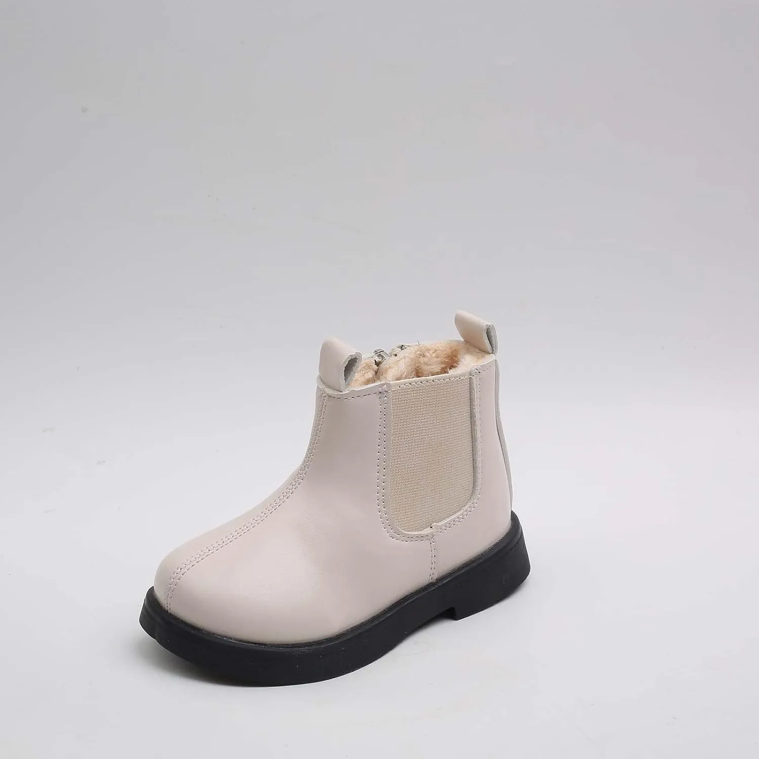 EnJoCho Little Boys Short Shoes Toddler Boots Boys and Girls Waterpoor Ankle Boots Side Zipper Booties Fleece Shoes