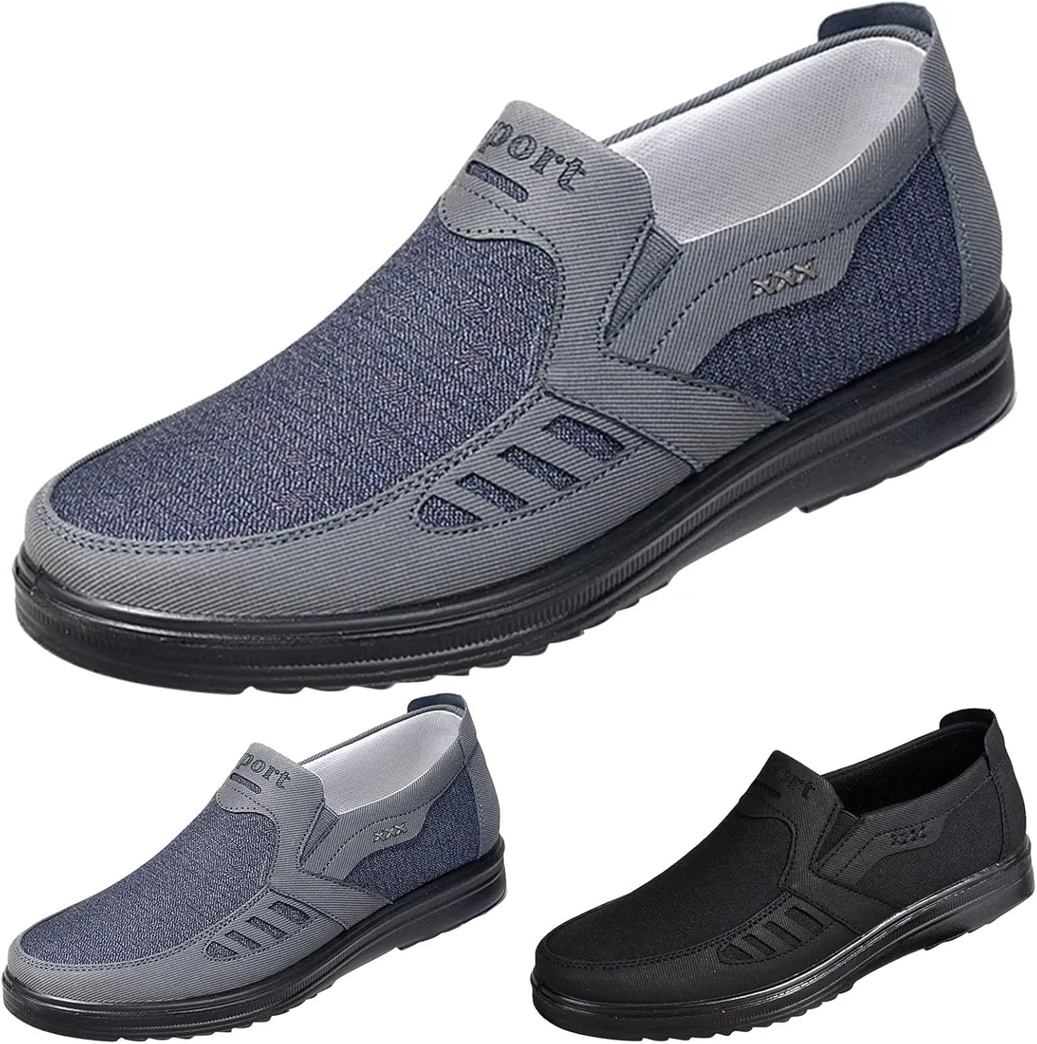 Fashion All Season Men Casual Shoes Flat Non Slip On Simple Design Solid Color Comfortable Men's Shoes Casual Walking