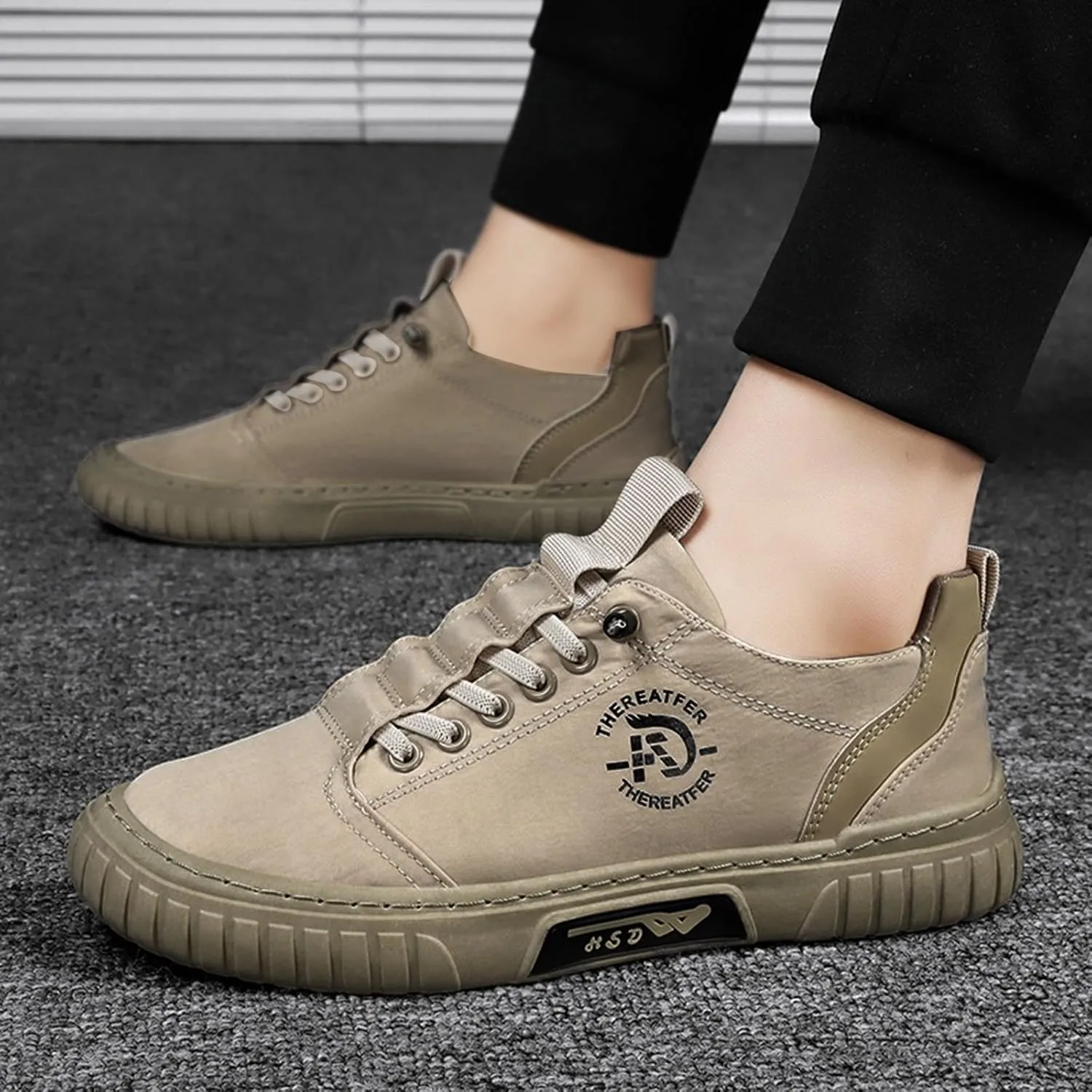 Fashion Sneakers Casual Shoe for Men Men Low Top Breathable Casual Walking Shoes Canvas