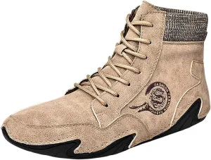 Fit Sneaker Men's Casual Shoes Korean Version High Top Shoes Round Toe Breathable Daily Mens Sneaker Slippers Size 12