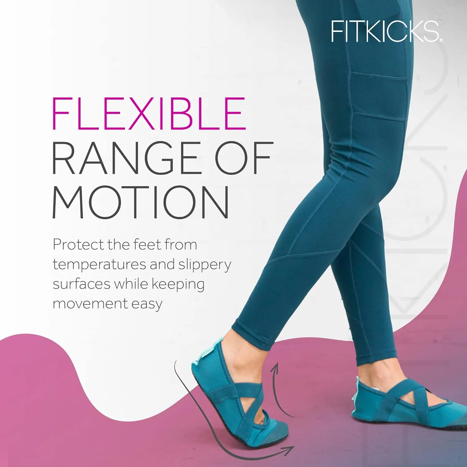 FITKICKS Crossovers Active Lifestyle Footwear Double Grip Straps Reinforced Toe Flexible Range of Motion Comfort Fit