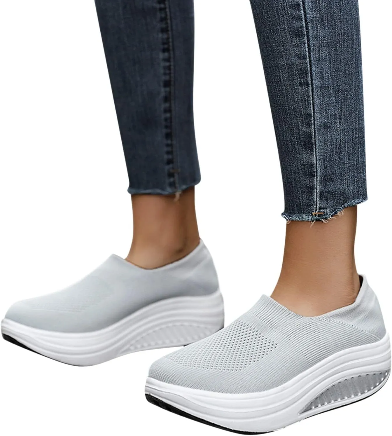 Gym Shoes for Women Weight Lifting Non Slip Work Shoes Women Size 11 Nurse Shoes for Women Comfortable Wide Women's Fashion Sneakers Lace-Up Woven Knit Upper Tenis OrtopéDicos De Mujer