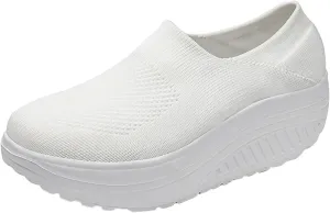 Gym Shoes for Women Weight Lifting Non Slip Work Shoes Women Size 11 Nurse Shoes for Women Comfortable Wide Women's Fashion Sneakers Lace-Up Woven Knit Upper Tenis OrtopéDicos De Mujer