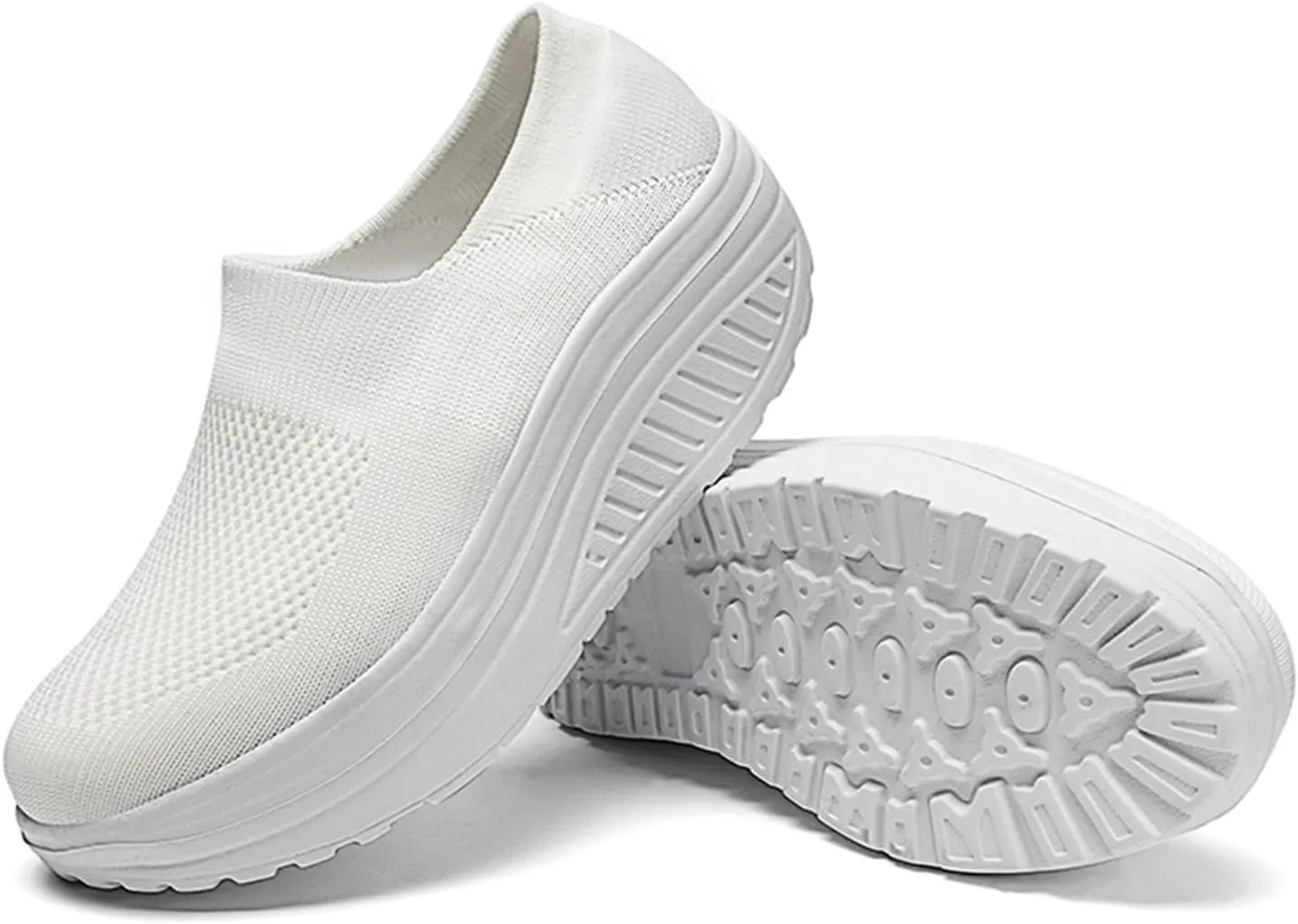 Gym Shoes for Women Weight Lifting Non Slip Work Shoes Women Size 11 Nurse Shoes for Women Comfortable Wide Women's Fashion Sneakers Lace-Up Woven Knit Upper Tenis OrtopéDicos De Mujer