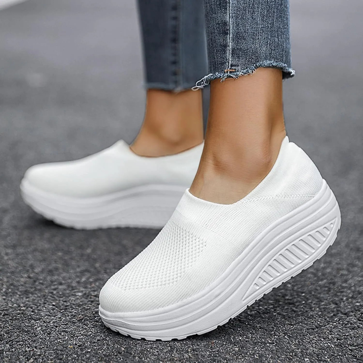 Gym Shoes for Women Weight Lifting Non Slip Work Shoes Women Size 11 Nurse Shoes for Women Comfortable Wide Women's Fashion Sneakers Lace-Up Woven Knit Upper Tenis OrtopéDicos De Mujer