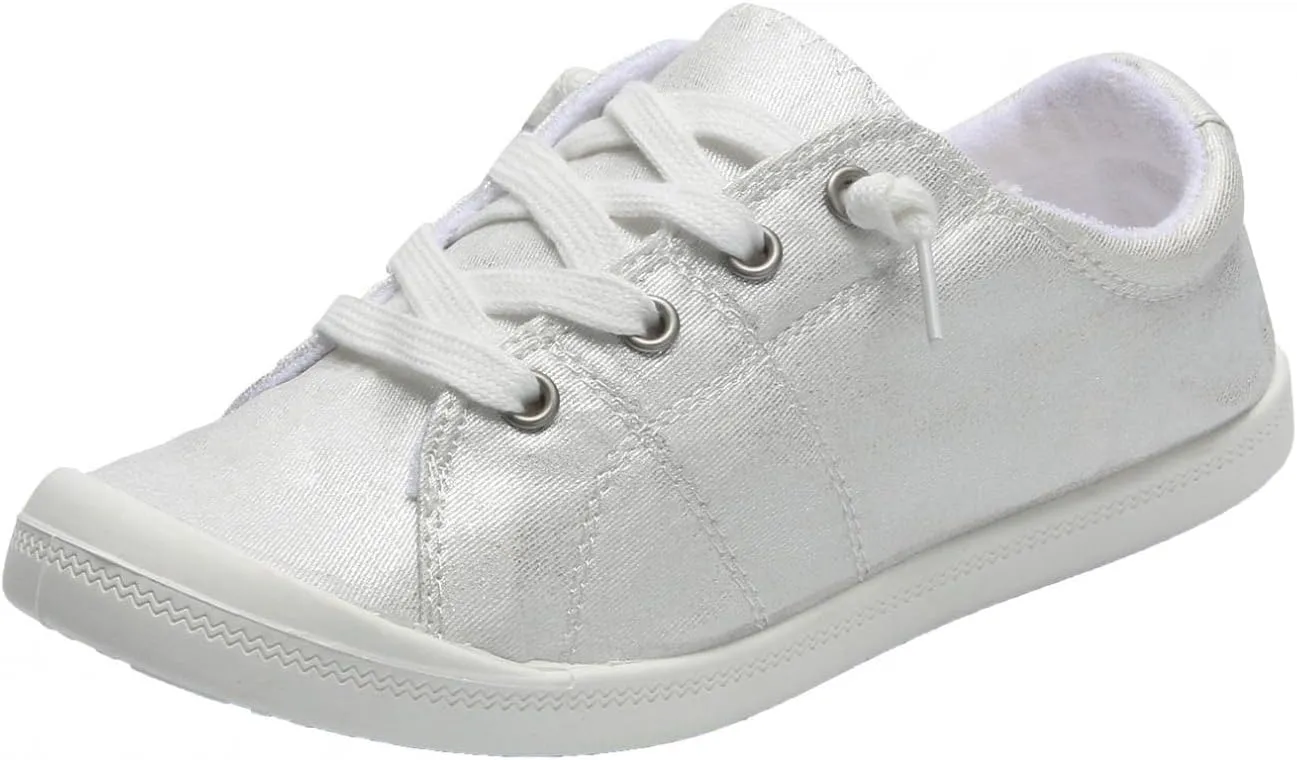 Hbeylia Canvas Shoes For Women Fashion Casual Plaid Lace Up Low Top Play Sneakers Lightweight Low Heels Slip On Flats Loafers Walking Shoes For Girls Running Outdoor Sports Driving