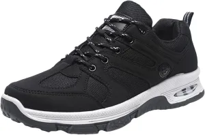 Hiking Shoes Men Breathable Non Slip Sneakers Lightweight Low Top Boots for Outdoor Climbing Trekking Walking Mountaineering Daily Work Shoes for Men with Air Cushion