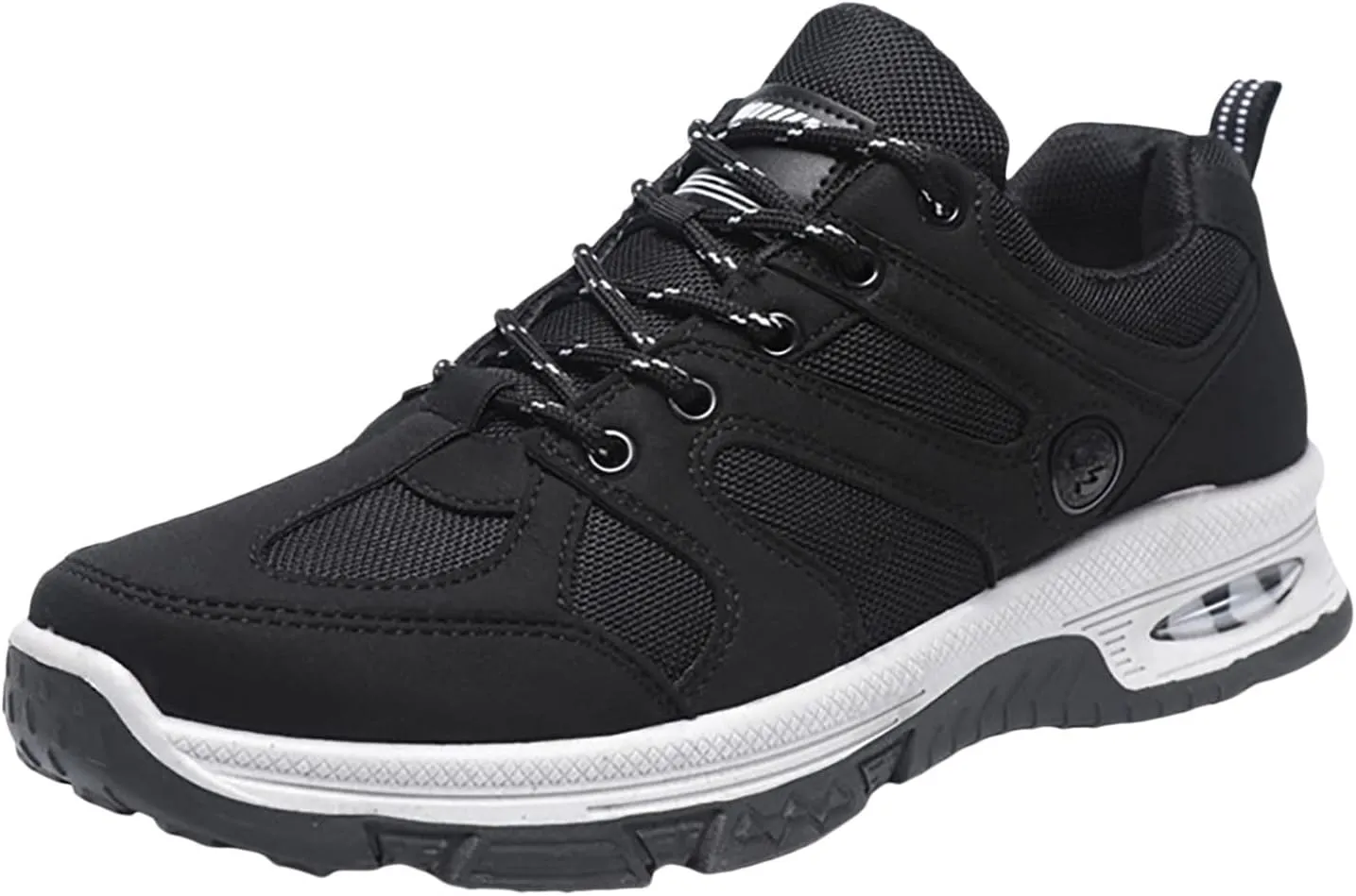 Hiking Shoes Men Breathable Non Slip Sneakers Lightweight Low Top Boots for Outdoor Climbing Trekking Walking Mountaineering Daily Work Shoes for Men with Air Cushion
