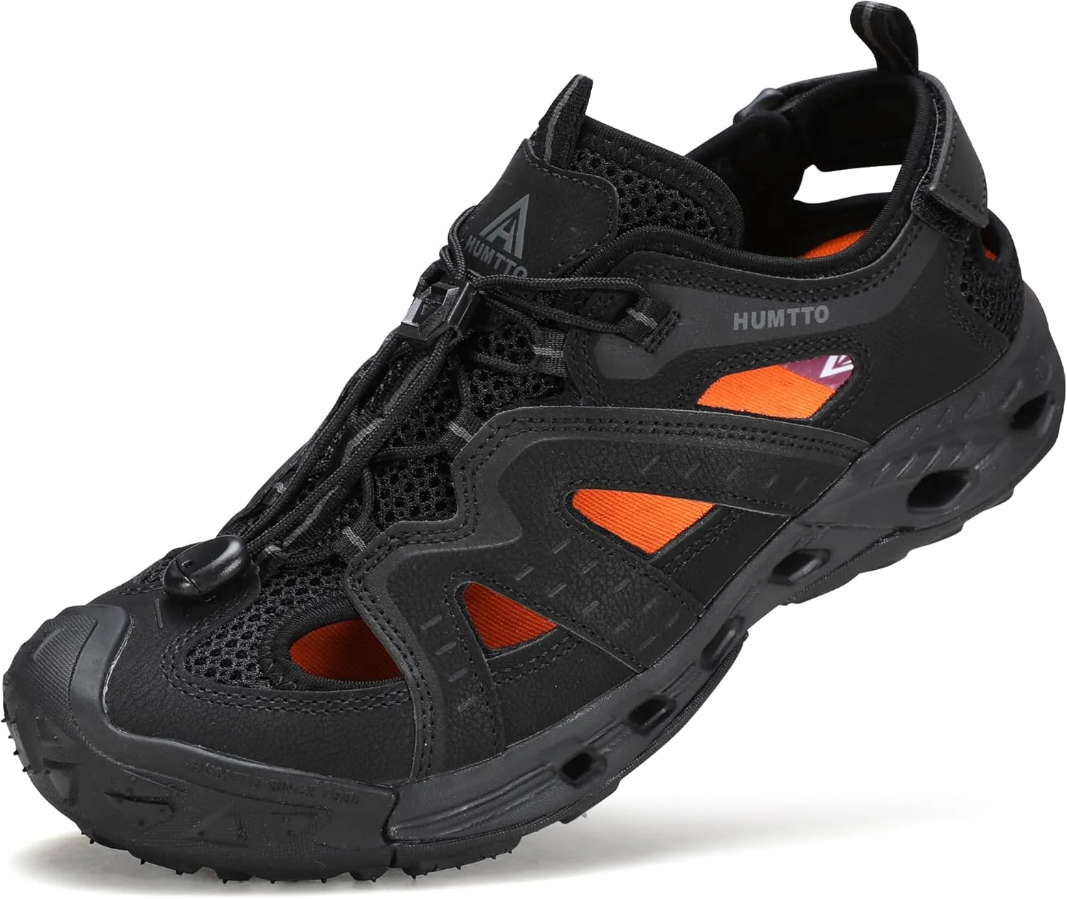 HUMTTO Men's Amphibious Closed Toe Hiking Sandals Quick-Dry Water Shoes Non-Slip Athletic Adjustable Outdoor Fisherman Beach Summer Walking Travel Shoe