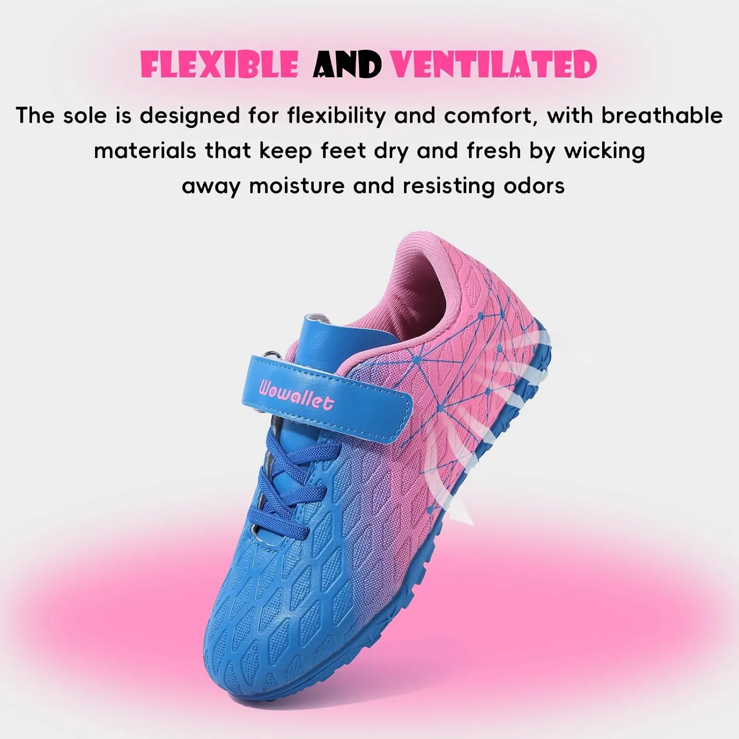 Kids Soccer Cleats Boys Girls Athletic Indoor Soccer Shoes Sneaker for Unisex