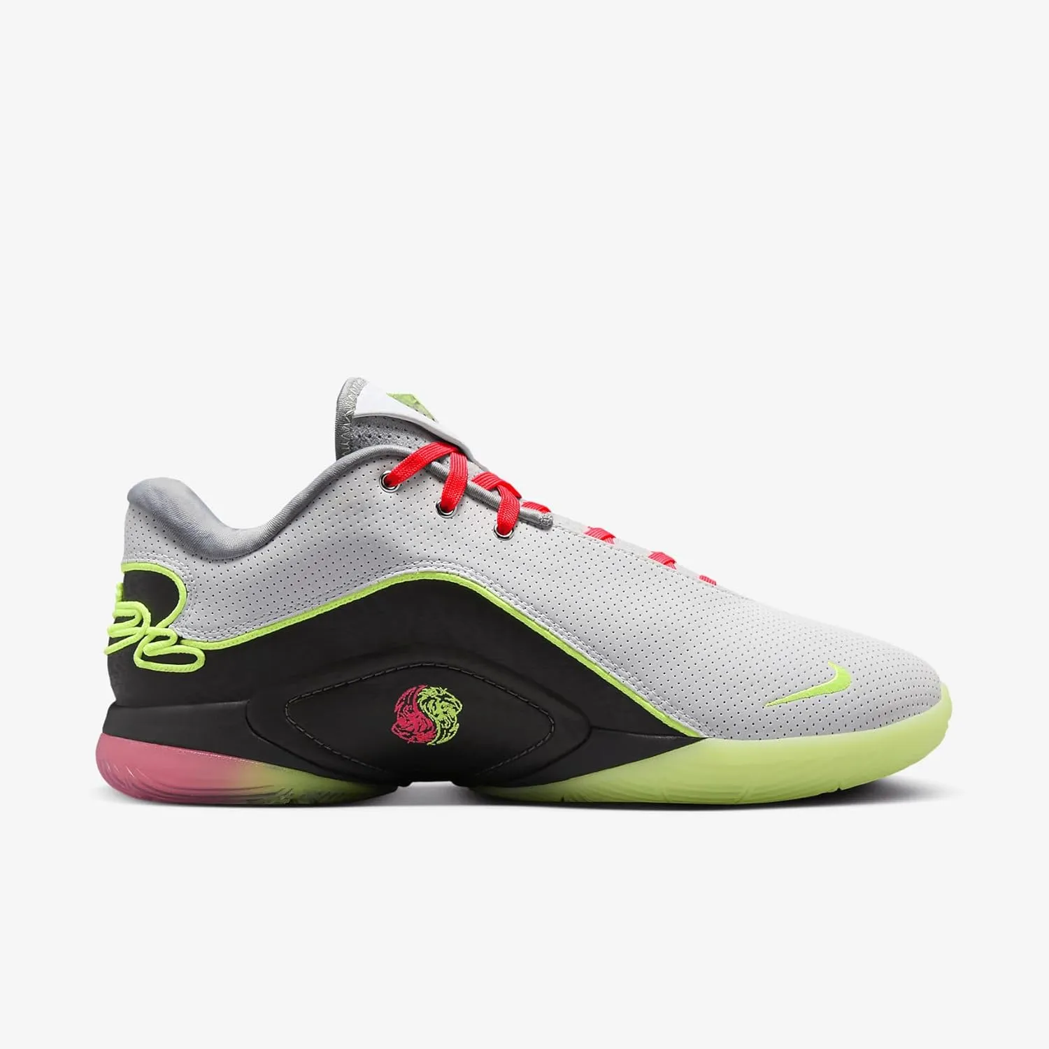 Lebron XXII Crown Jewel Basketball Shoes (FZ1094-101, White/Medium Ash/Hot Lava/Volt Glow)