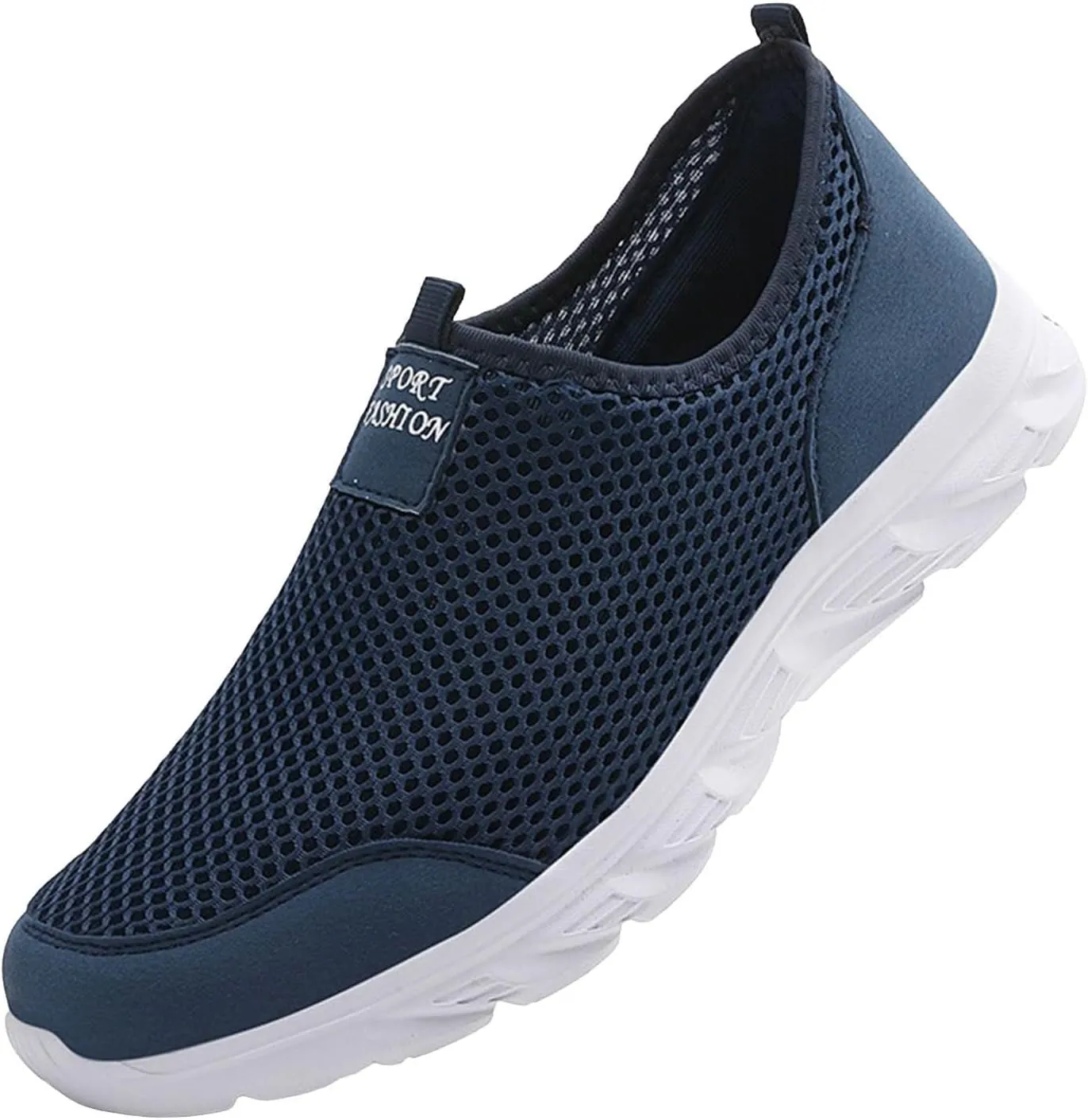 Light-Weight Mens Loafers & Slip-Ons Men's Mesh Foot Covered Breathable Lightweight Travel Slip On Sneakers