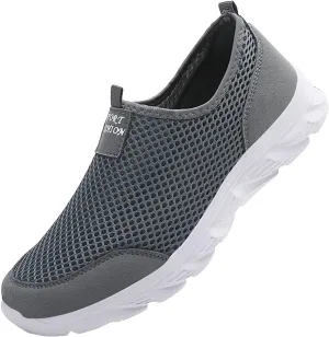 Light-Weight Mens Loafers & Slip-Ons Men's Mesh Foot Covered Breathable Lightweight Travel Slip On Sneakers