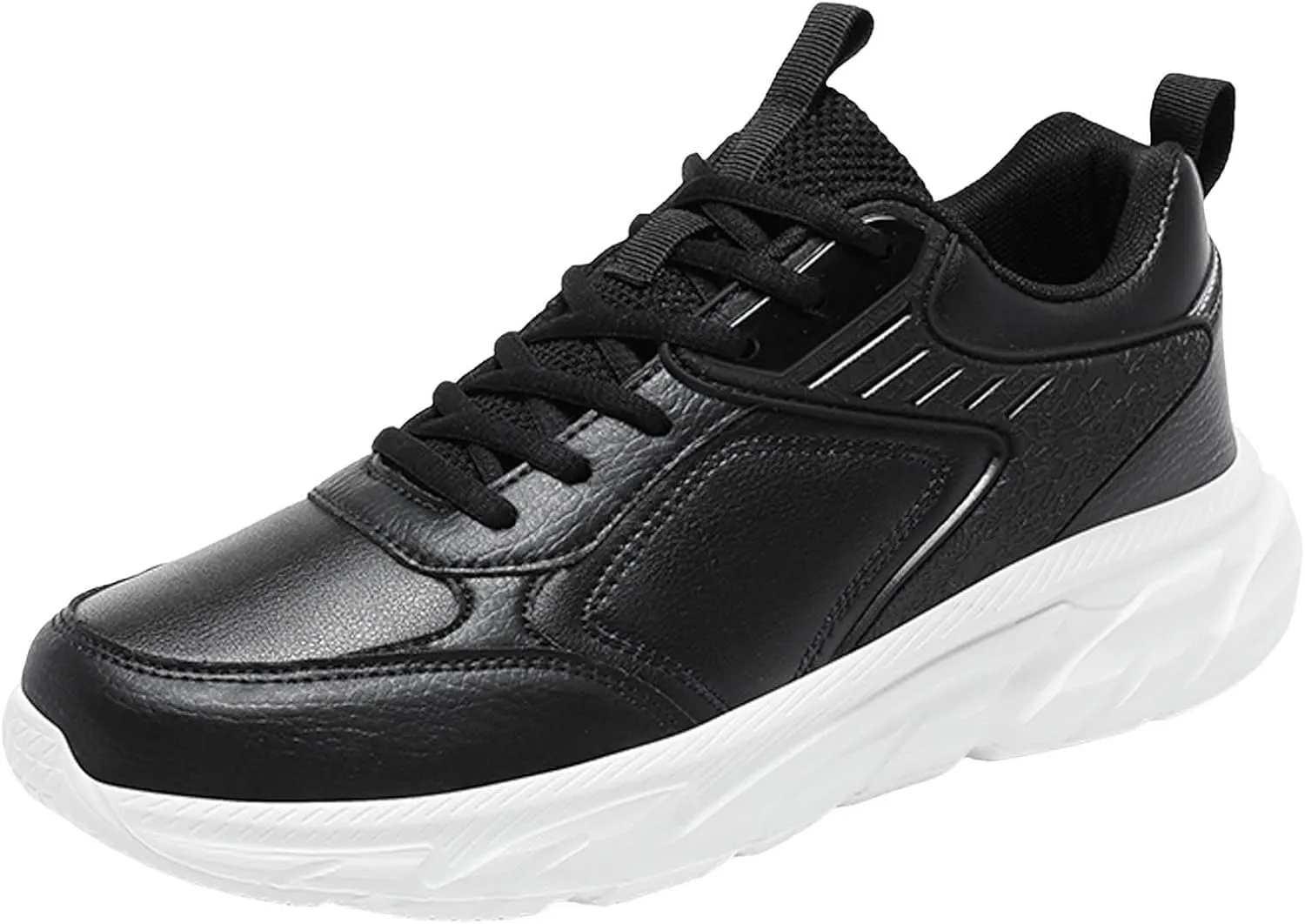 Men Casual Shoes Fashionable New Pattern Simple and Pure Color Lace Up Thick Sole Mountain Creek Shoes for Men Casual