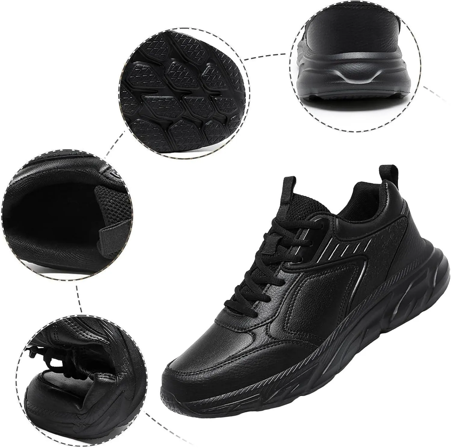 Men Casual Shoes Fashionable New Pattern Simple and Pure Color Lace Up Thick Sole Mountain Creek Shoes for Men Casual