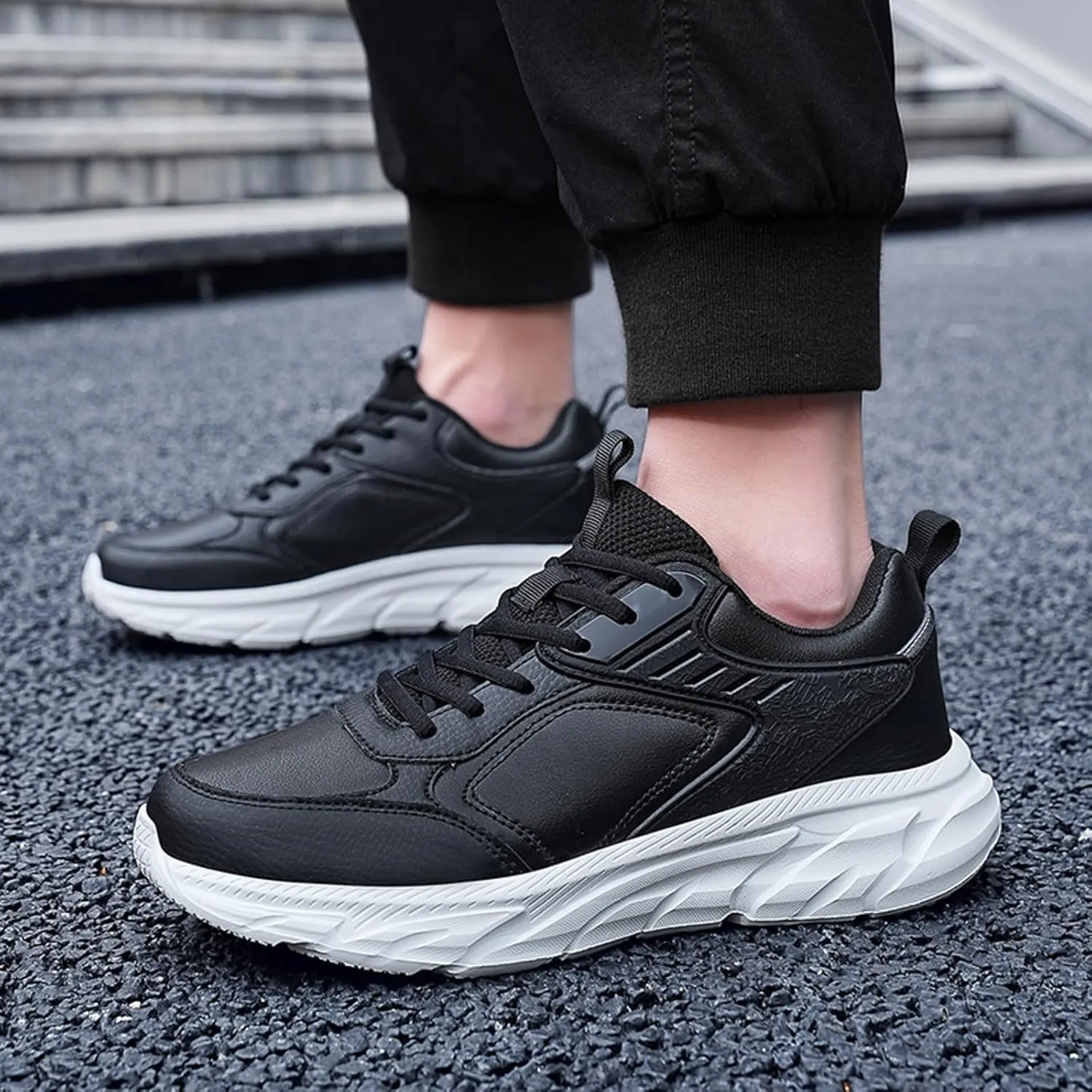 Men Casual Shoes Fashionable New Pattern Simple and Pure Color Lace Up Thick Sole Mountain Creek Shoes for Men Casual