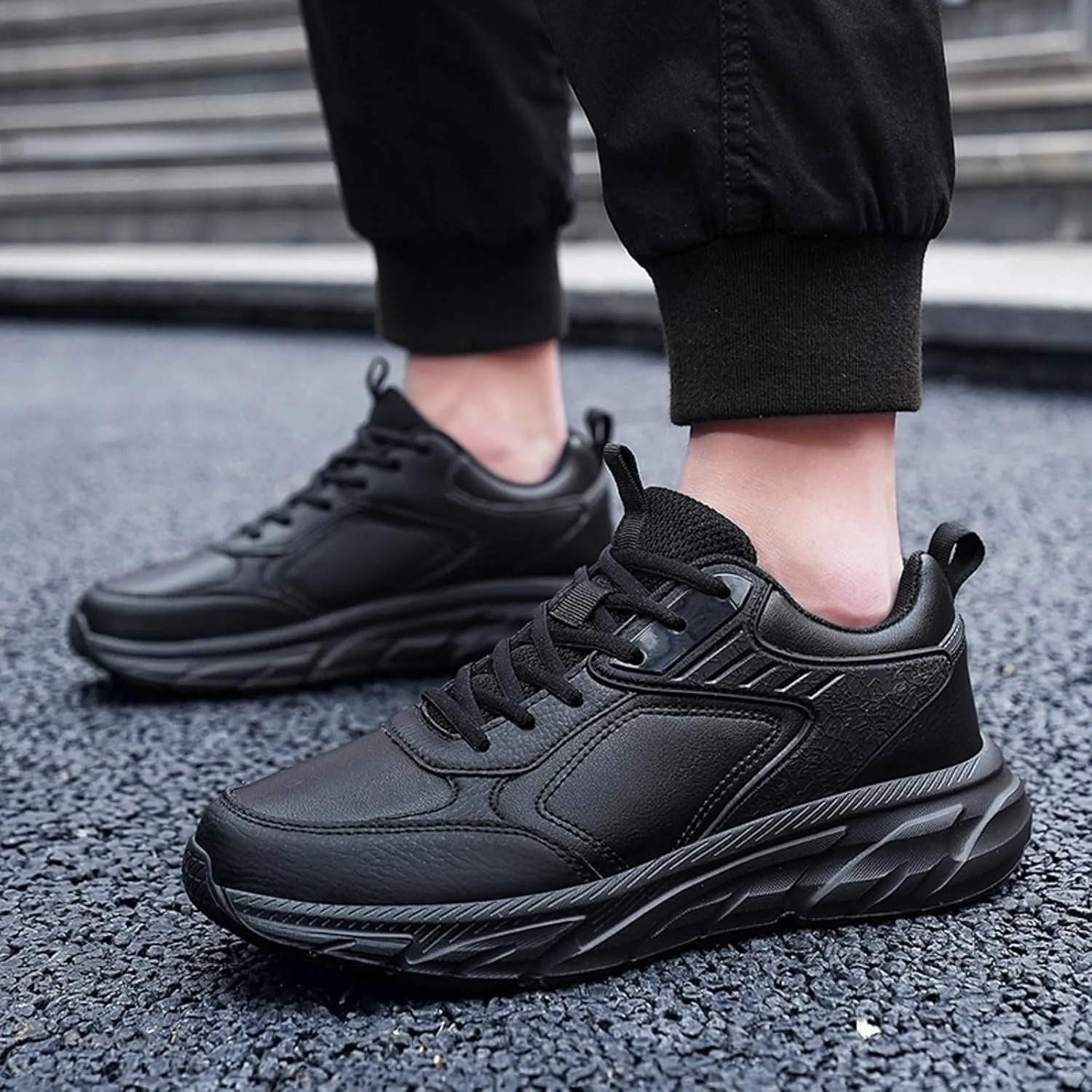 Men Casual Shoes Fashionable New Pattern Simple and Pure Color Lace Up Thick Sole Mountain Creek Shoes for Men Casual