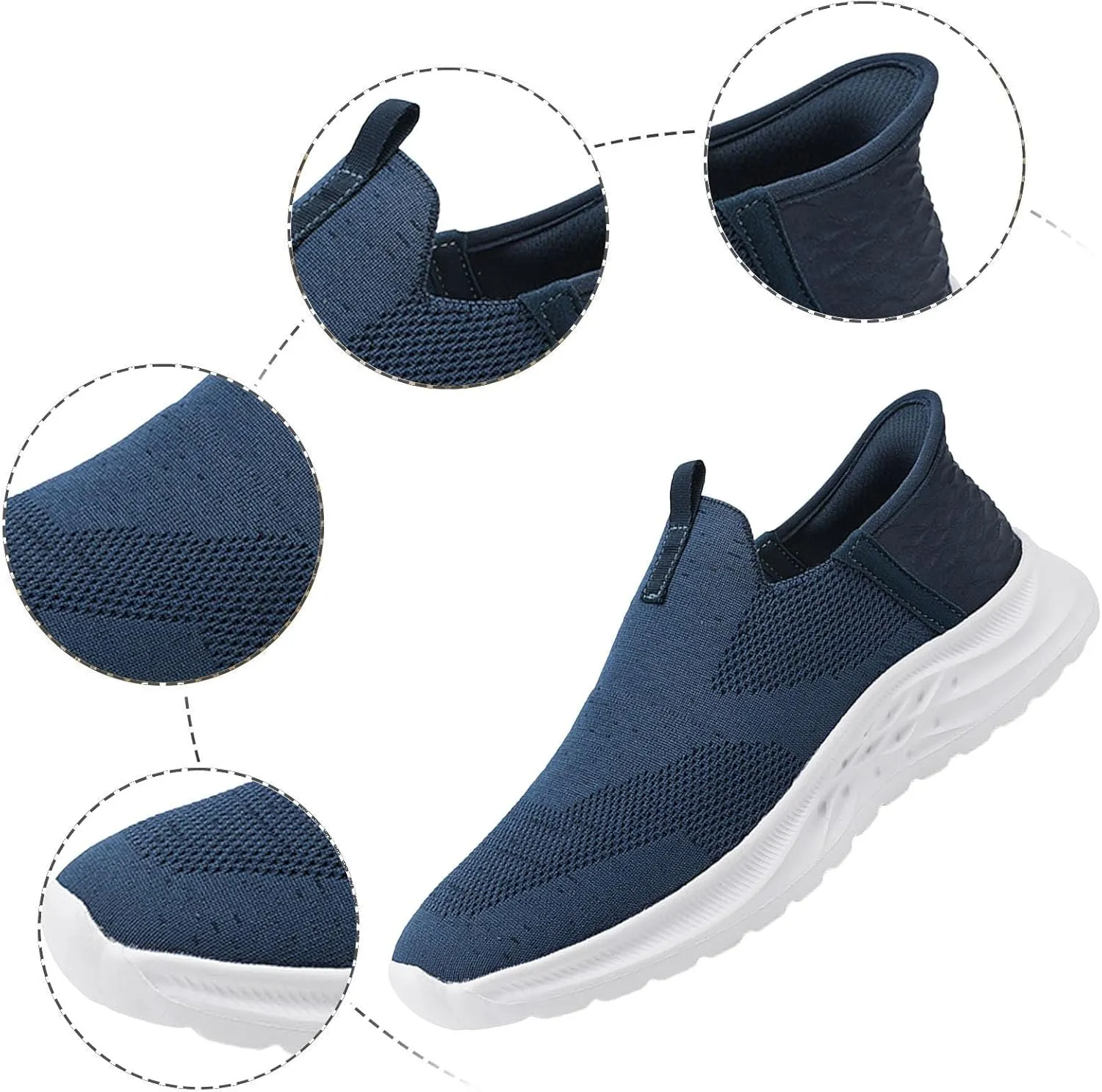 Men Casual Sports Shoes Fashionable New Pattern Simple Solid Color Lightweight Mens Canvas Slip on Shoes Casual