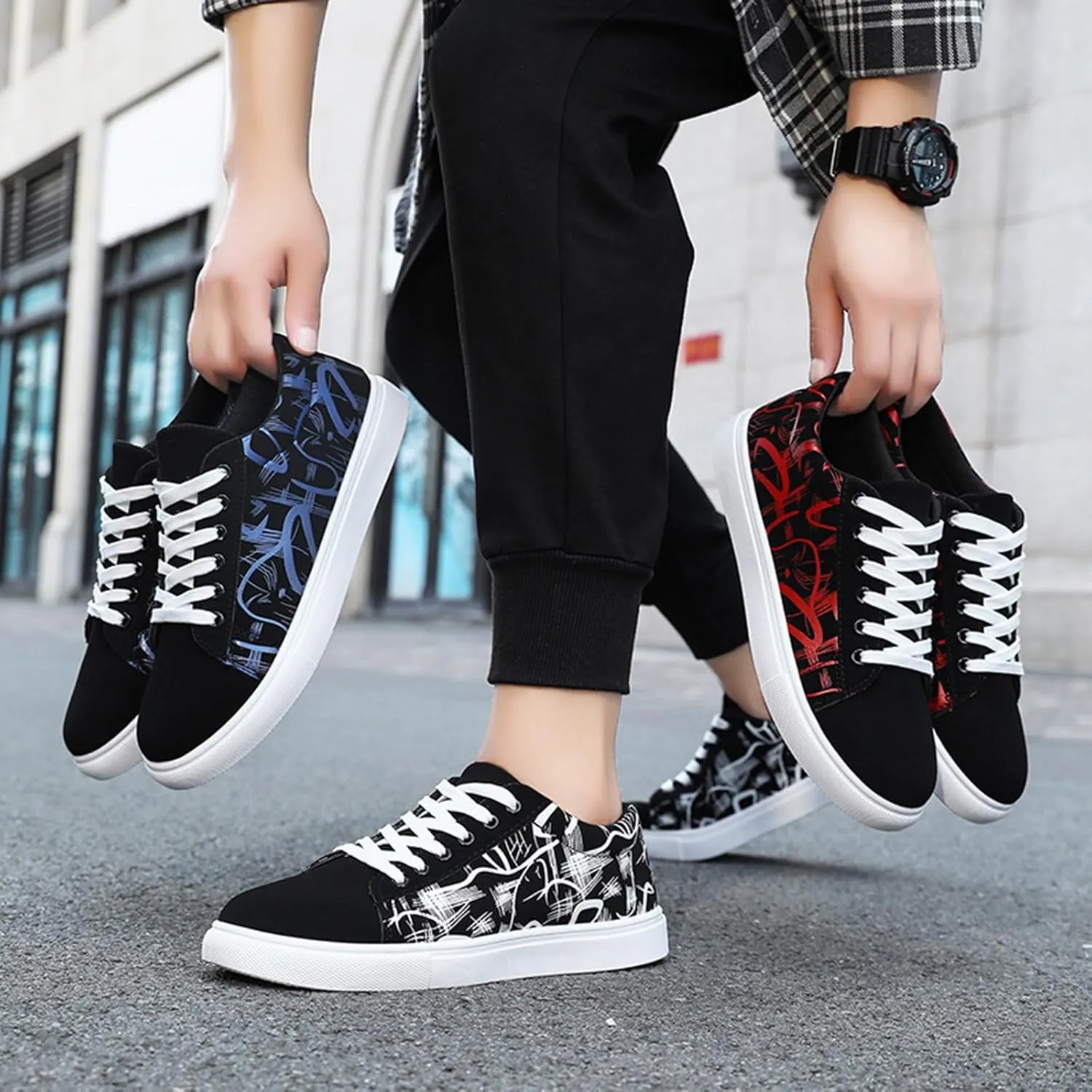 Men Shoe Flat Low Top Casual Cloth Shoes Fashionable Outdoor Canvas Casual Shoes Mens Chukka Shoes Casual