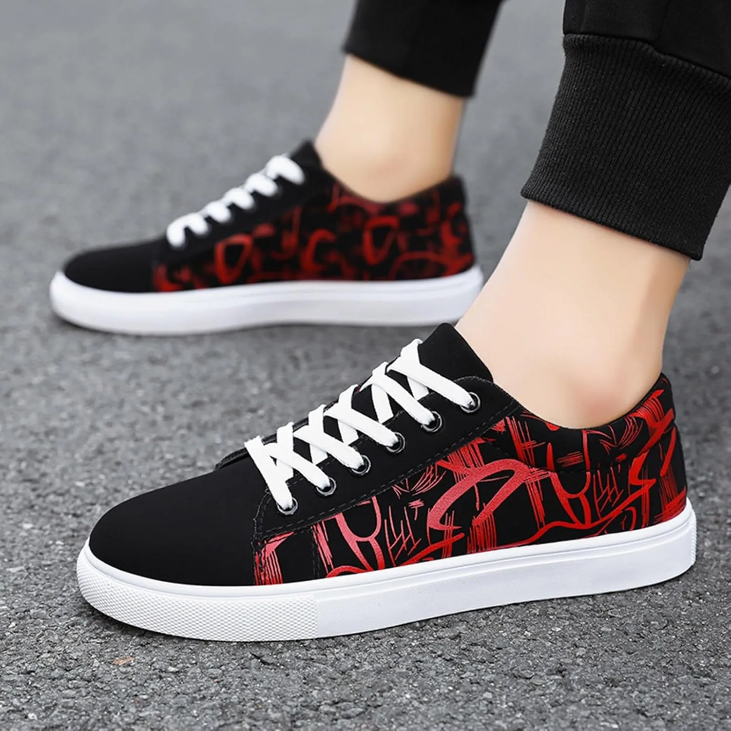 Men Shoe Flat Low Top Casual Cloth Shoes Fashionable Outdoor Canvas Casual Shoes Mens Chukka Shoes Casual