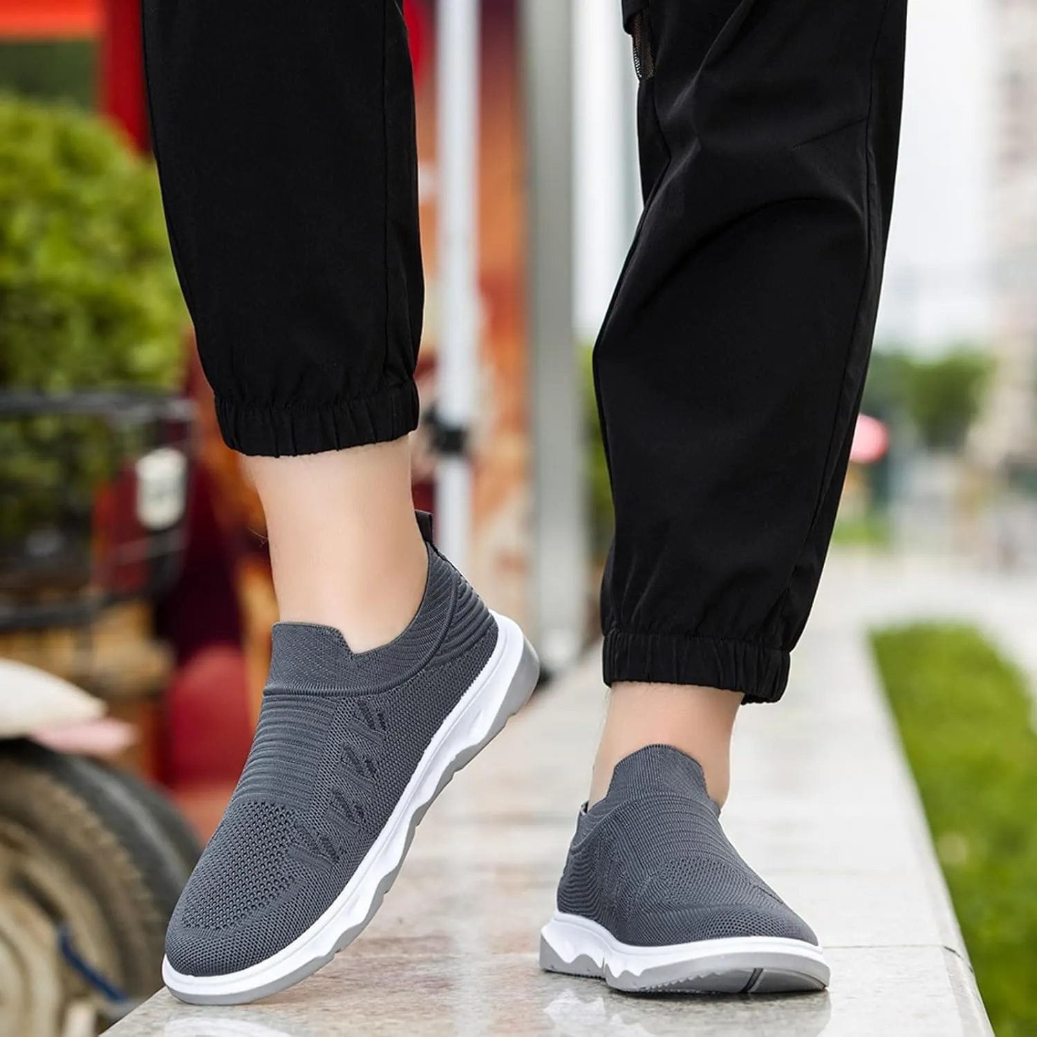 Men Shoes Flat Soled Casual Shoes Breathable Hollow Mesh Shoes Slip On Soft Soled Mens Casual Shoes Size 13 Arch Support