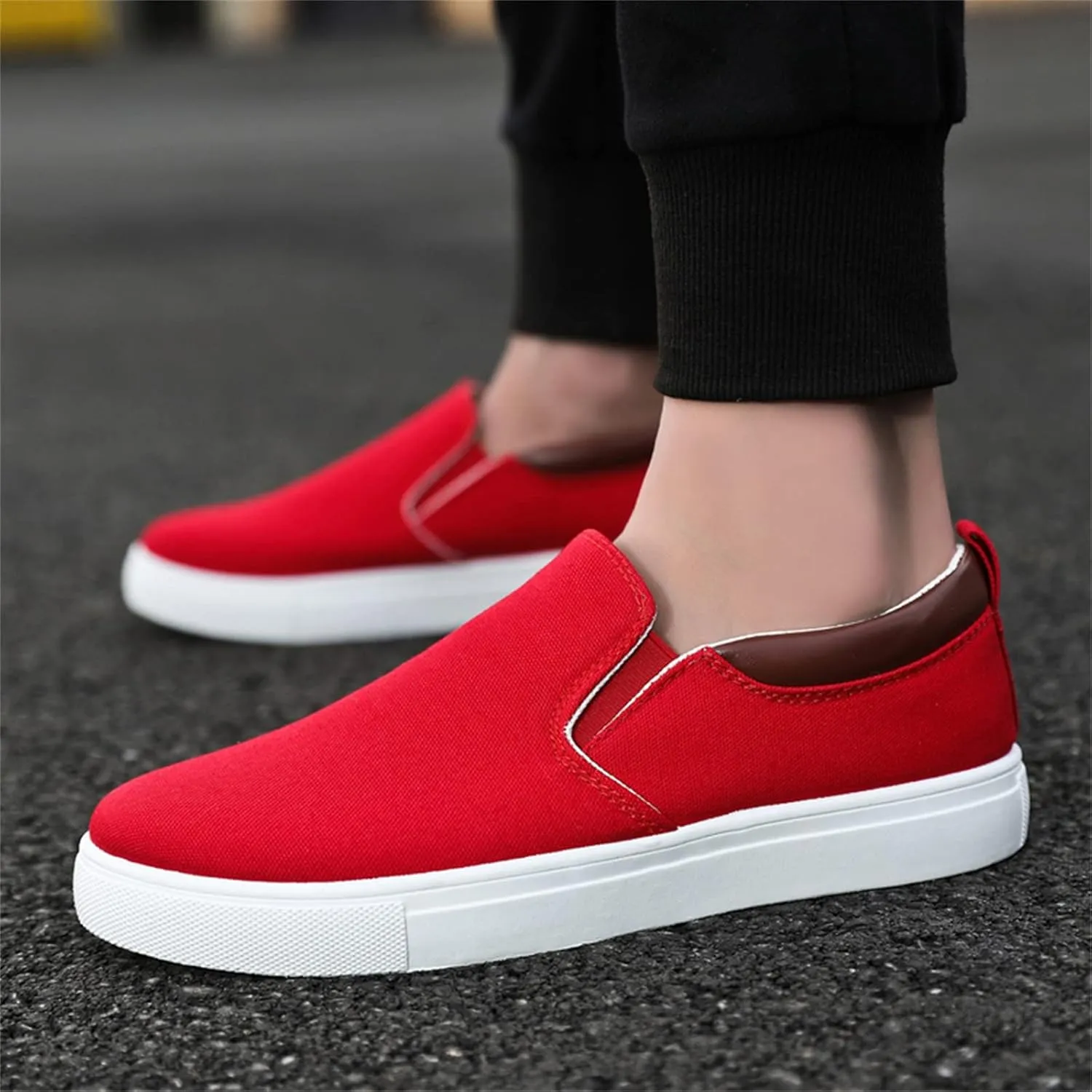 Men Slip on Walking Shoes Casual Dressy Memory Foam Ultra Lightweight Breathable Fashion Sneakers Non Slip Travel Jogging Workout Tennis Shoes Wide Width