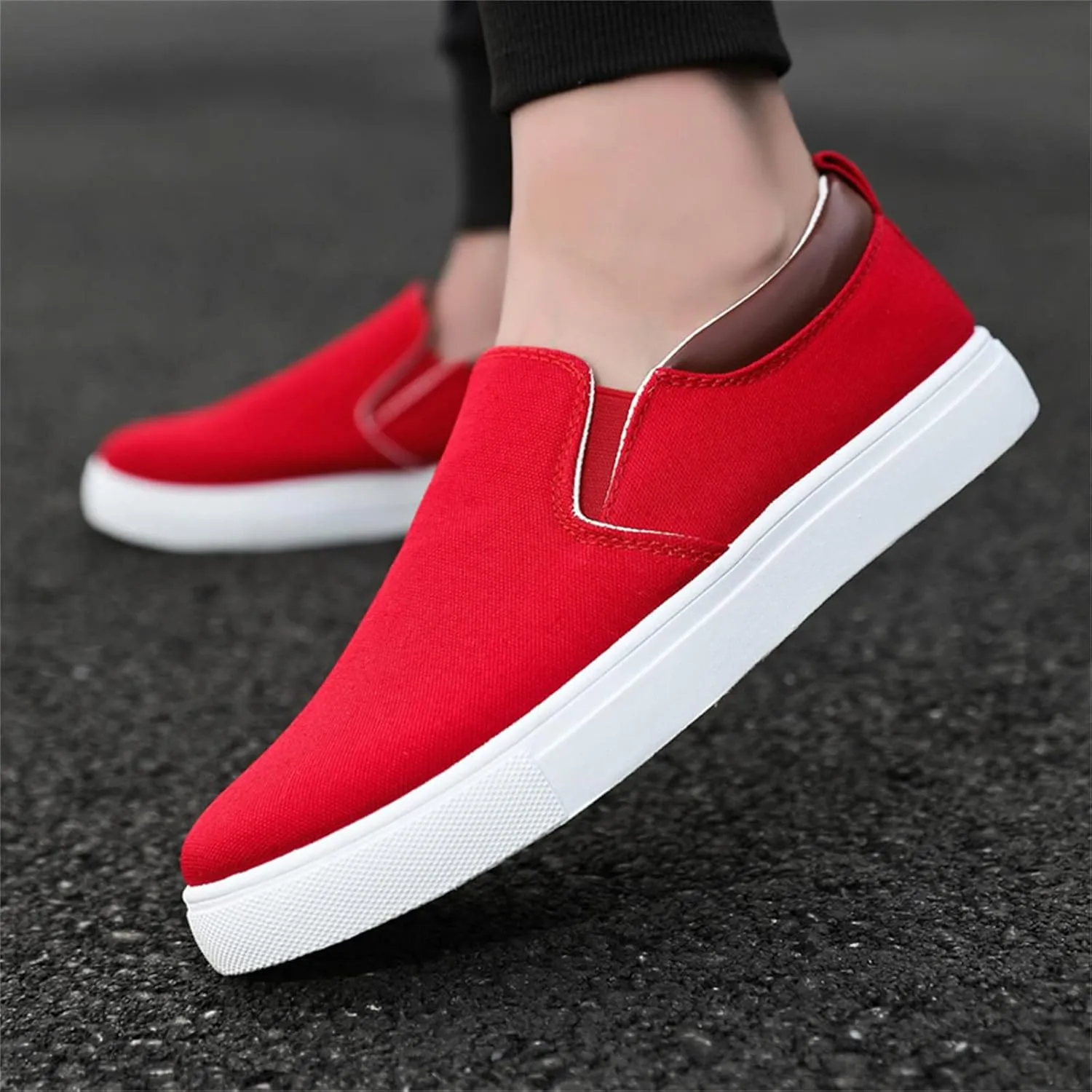 Men Slip on Walking Shoes Casual Dressy Memory Foam Ultra Lightweight Breathable Fashion Sneakers Non Slip Travel Jogging Workout Tennis Shoes Wide Width