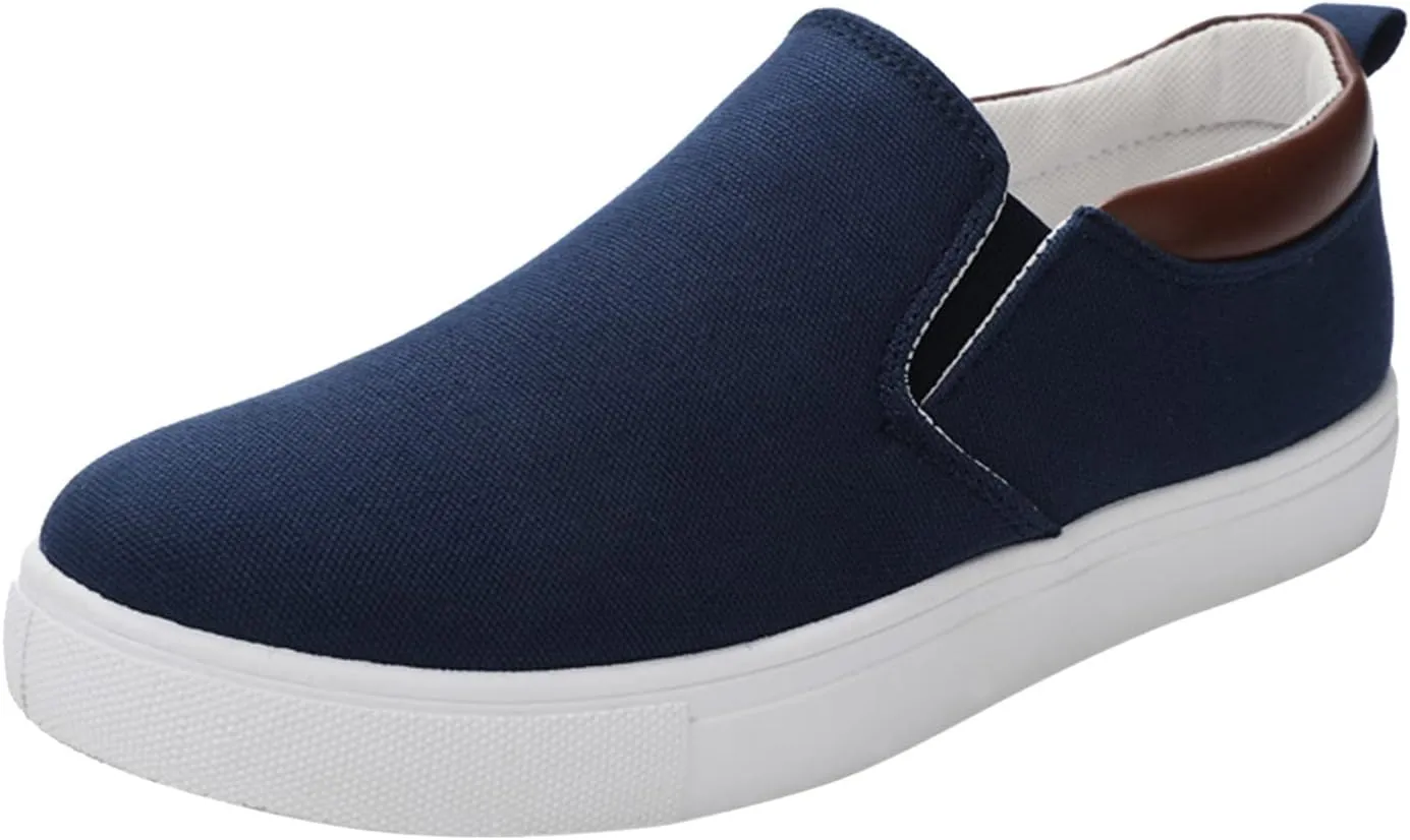 Men Slip on Walking Shoes Casual Dressy Memory Foam Ultra Lightweight Breathable Fashion Sneakers Non Slip Travel Jogging Workout Tennis Shoes Wide Width