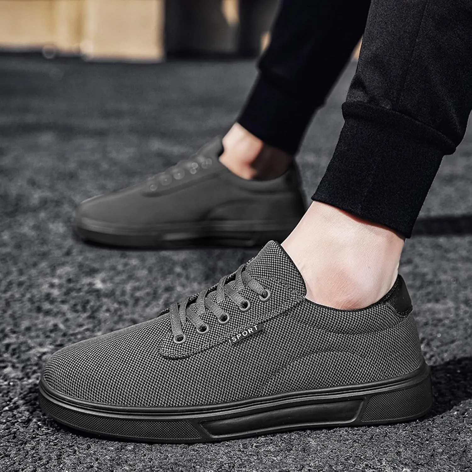 Men Slip on Walking Shoes Comfortable Memory Foam Breathable Mesh Fashion Sneakers Non Slip Arch Support Vacation Training Gym Shoes Wide Width