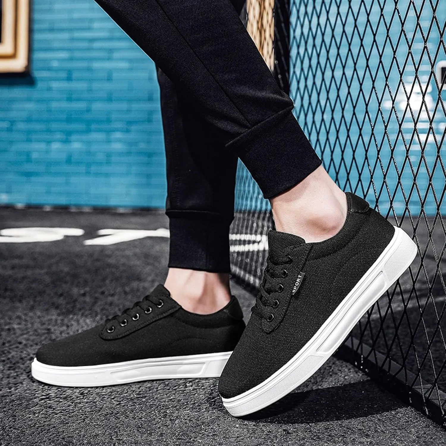 Men Slip on Walking Shoes Comfortable Memory Foam Breathable Mesh Fashion Sneakers Non Slip Arch Support Vacation Training Gym Shoes Wide Width
